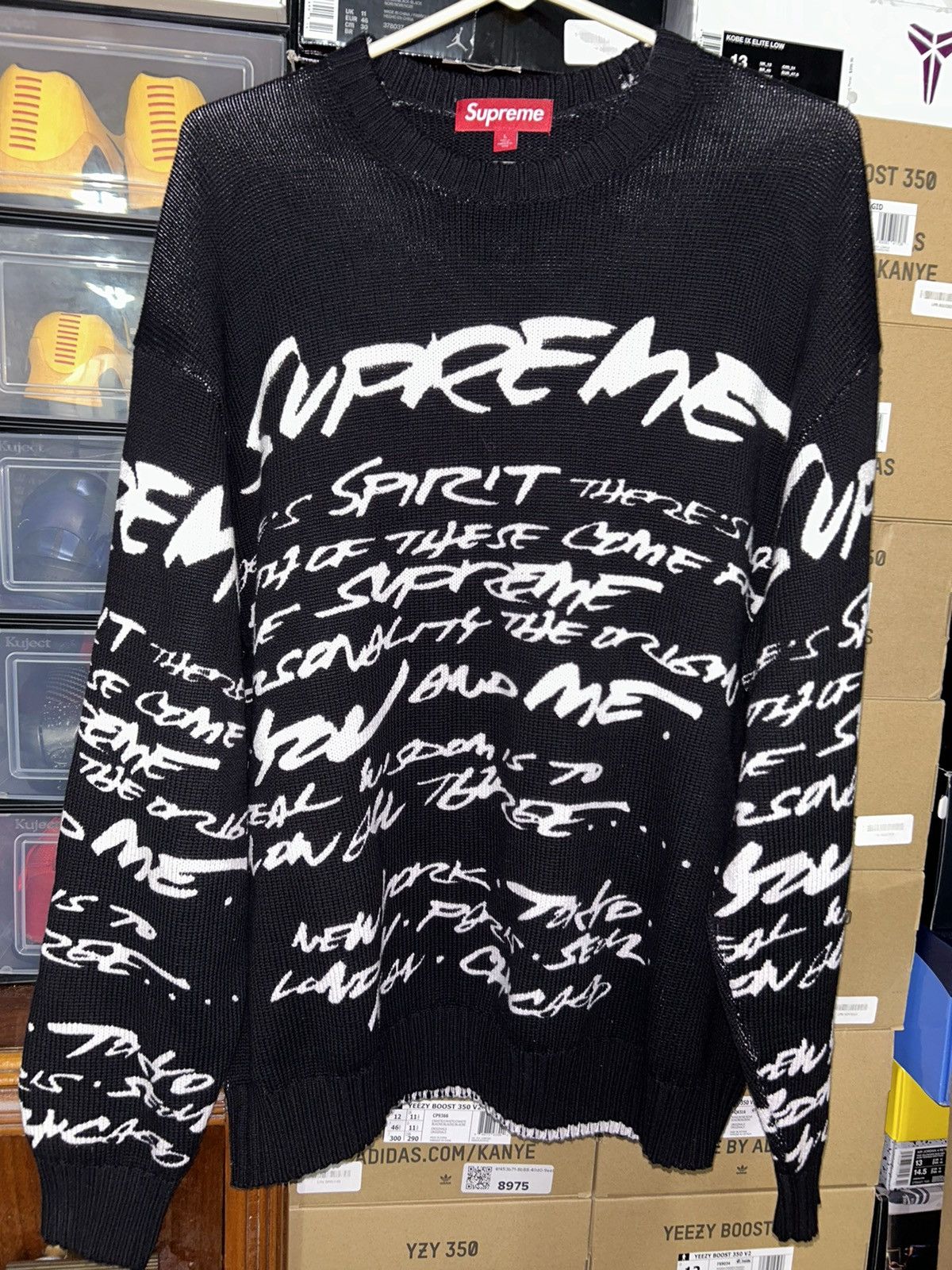 トップス Supreme Futura Sweater Black L Supreme Futura Logo Crewneck Black Men's - FW20 - US
