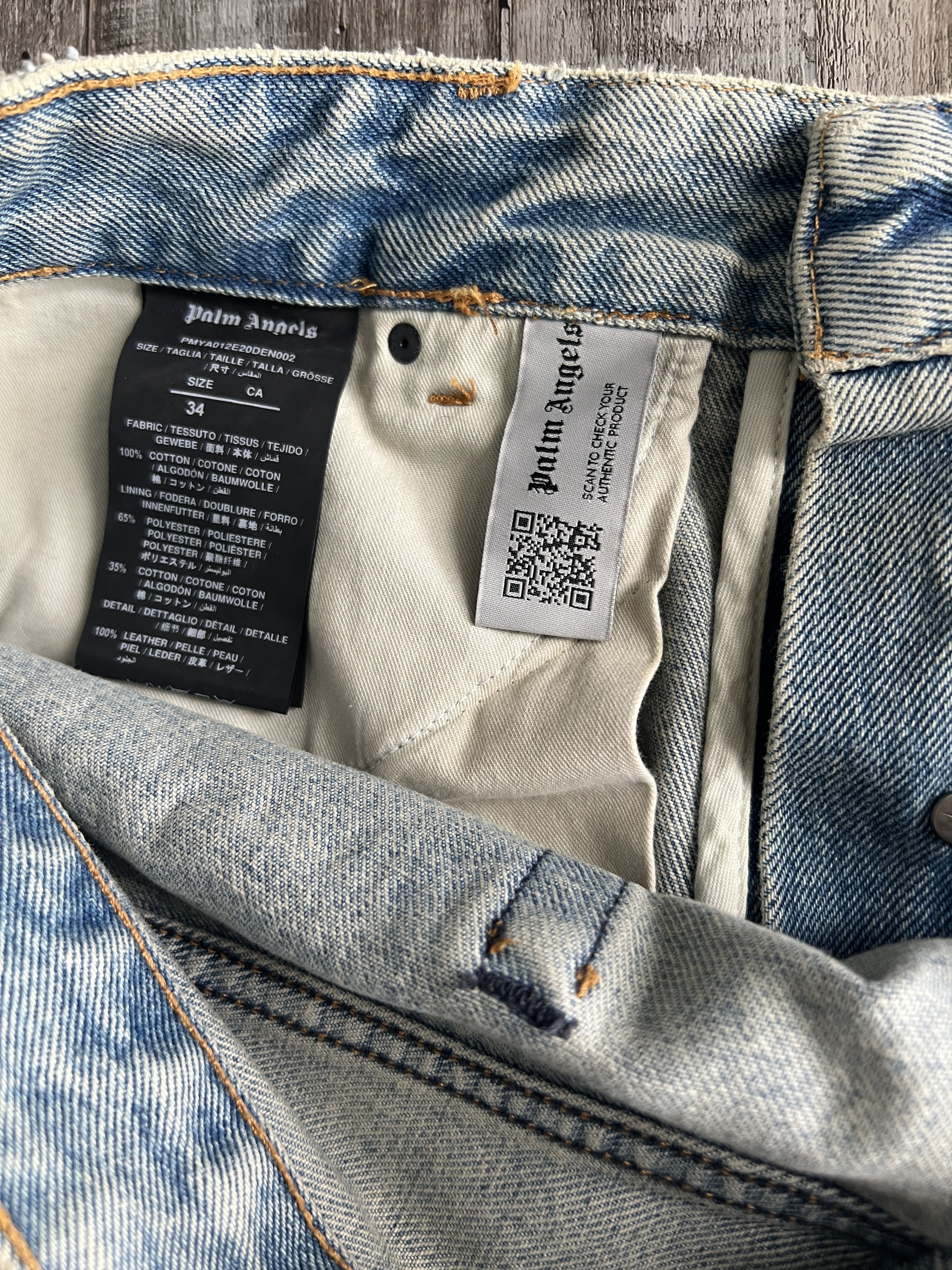 Palm Angels Palm Angels Logo Jeans Slim fit Size US 34 / EU 50 - 7 Thumbnail