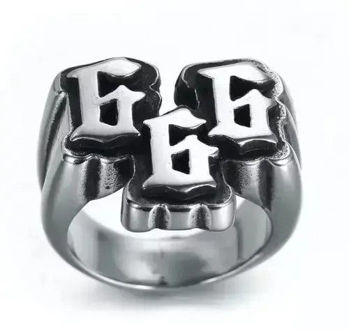 Handmade × Ring Of Fire Number 666 Ring Size ONE SIZE - 4 Thumbnail