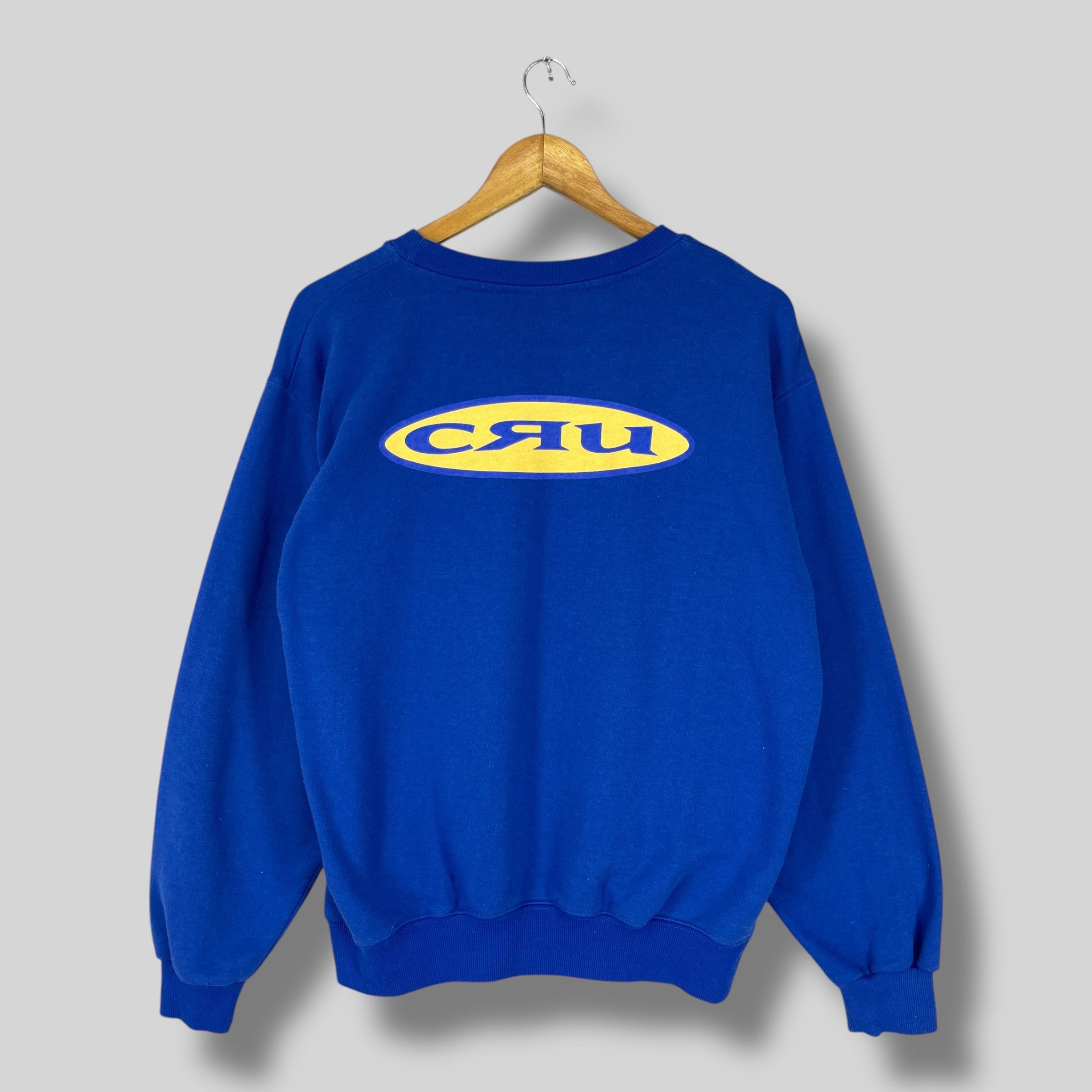 Vintage Vintage 90's CRU DESIGN Back Hit Printed Sweatshirt Size US M / EU 48-50 / 2 - 1 Thumbnail