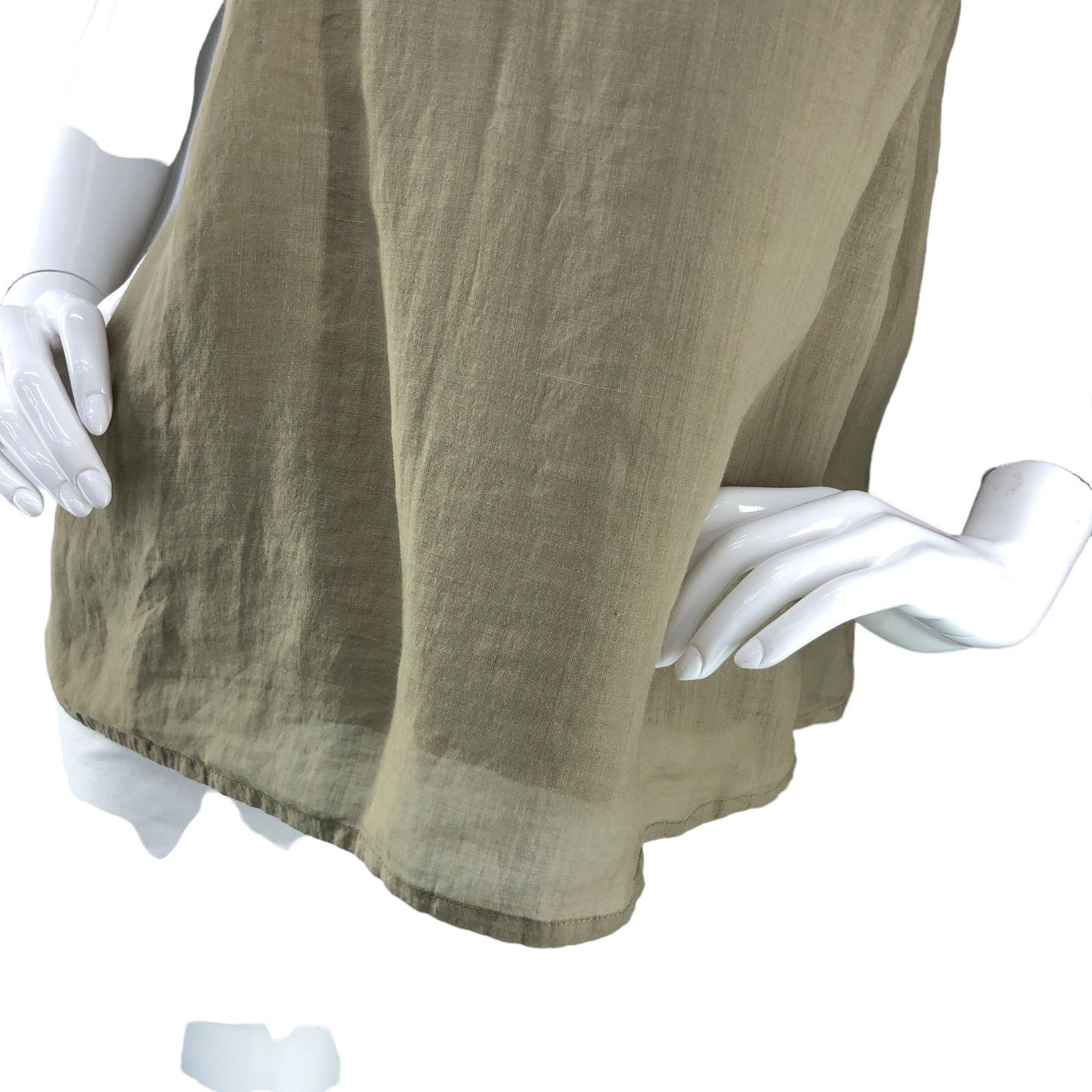 Adolfo Dominguez Adolfo Dominguez Size S Shell Tank Top Green Deep V Neck Size S / US 4 / IT 40 - 3 Thumbnail