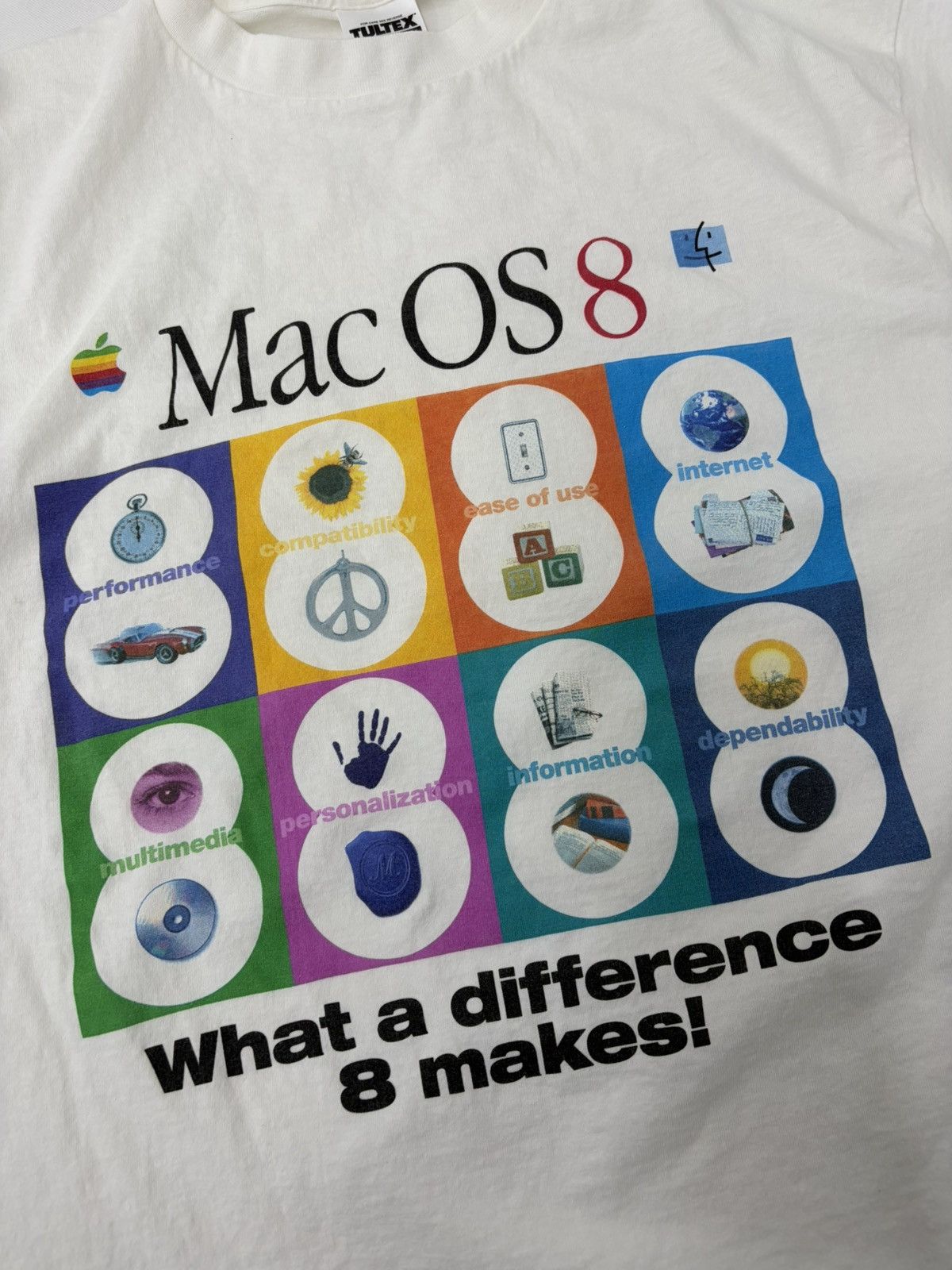 Vintage 90s Apple Mac OS 8 Tee Size US XL / EU 56 / 4 - 5 Thumbnail