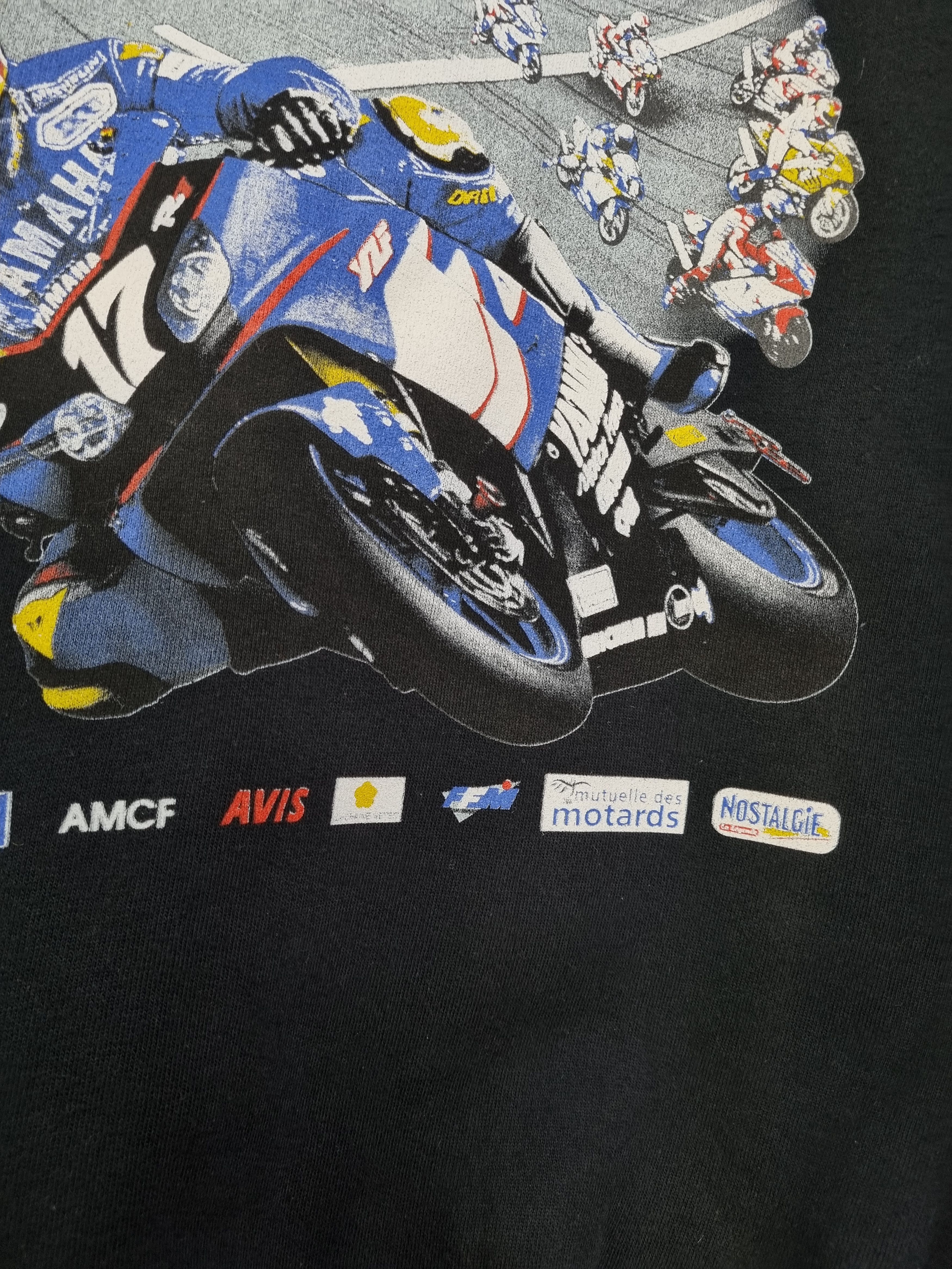 Vintage 90s Motorrad Big Print Bol Dor 2001 Size US L / EU 52-54 / 3 - 3 Thumbnail