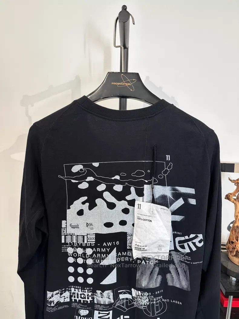 Boris Bidjan Saberi Boris Bidjan Saberi Mid-length printed crew-neck sweatshir Size US L / EU 52-54 / 3 - 4 Thumbnail