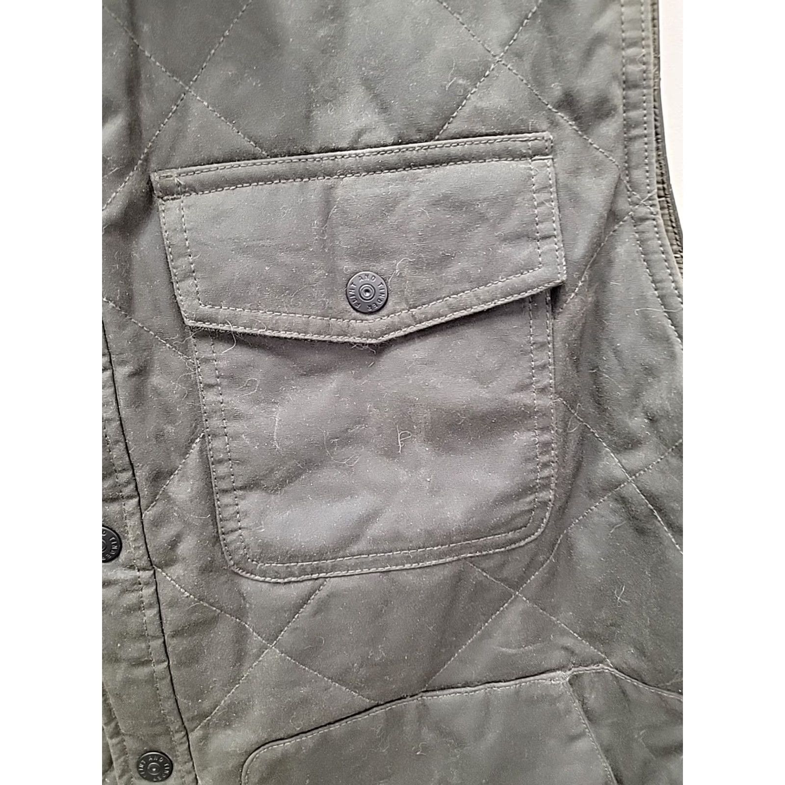 Flint And Tinder Flint and Tinder Vest Quilted Waxed Canvas Mens L Chest 24 Length 28.5 Multicolor Wool? Size US L / EU 52-54 / 3 - 4 Thumbnail