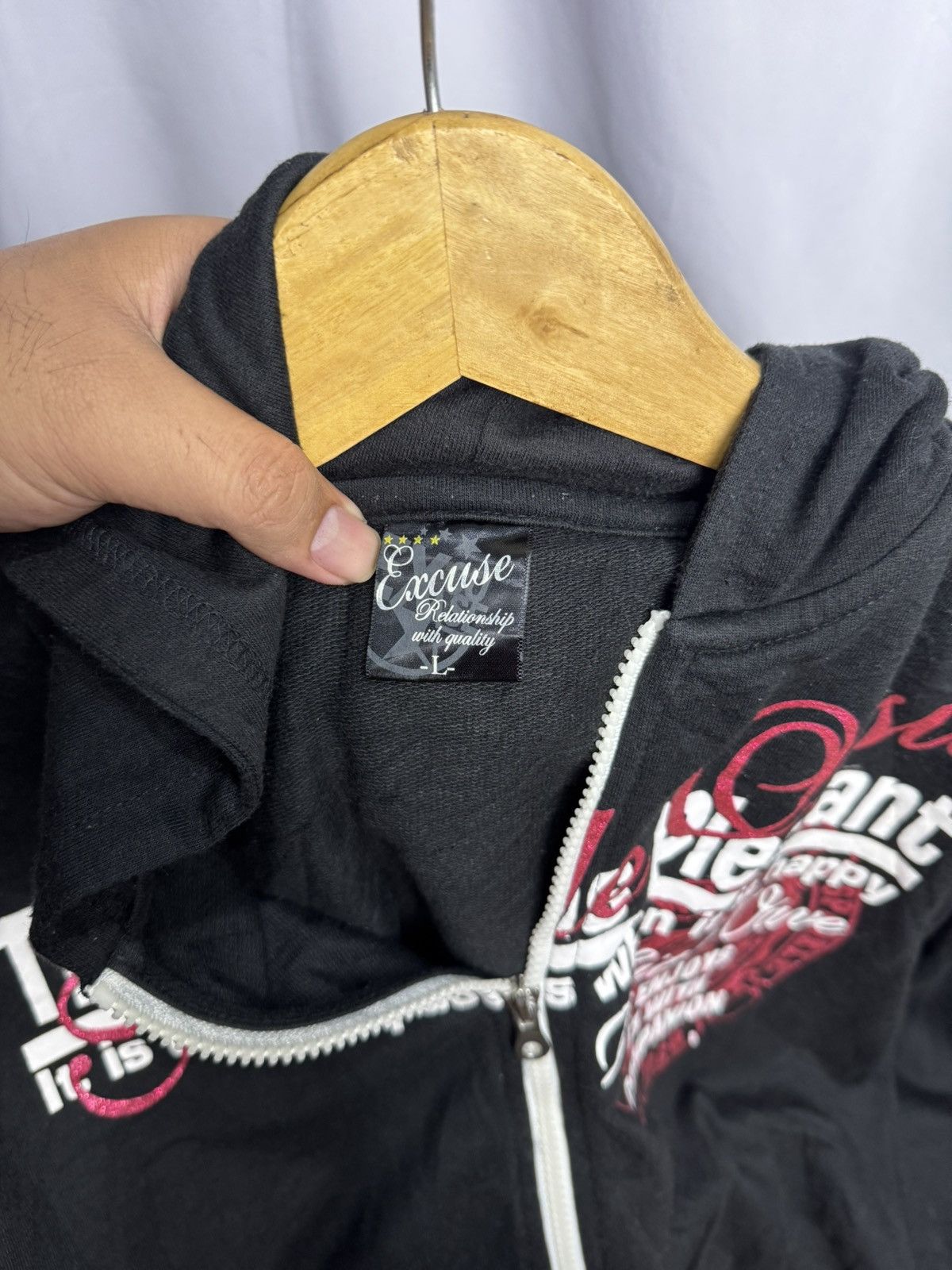 If Six Was Nine × Japanese Brand × Le Grande Bleu (L.G.B.) Japanese Hoodie Poem Excuse 2000s Size US M / EU 48-50 / 2 - 6 Thumbnail