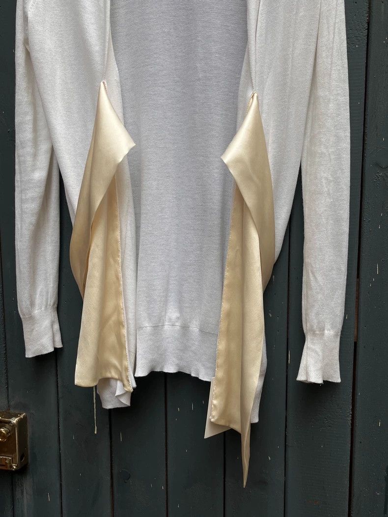 Maison Margiela Maison Margiela Silk stitching ribbon cardigan sweater Size S / US 4 / IT 40 - 6 Thumbnail