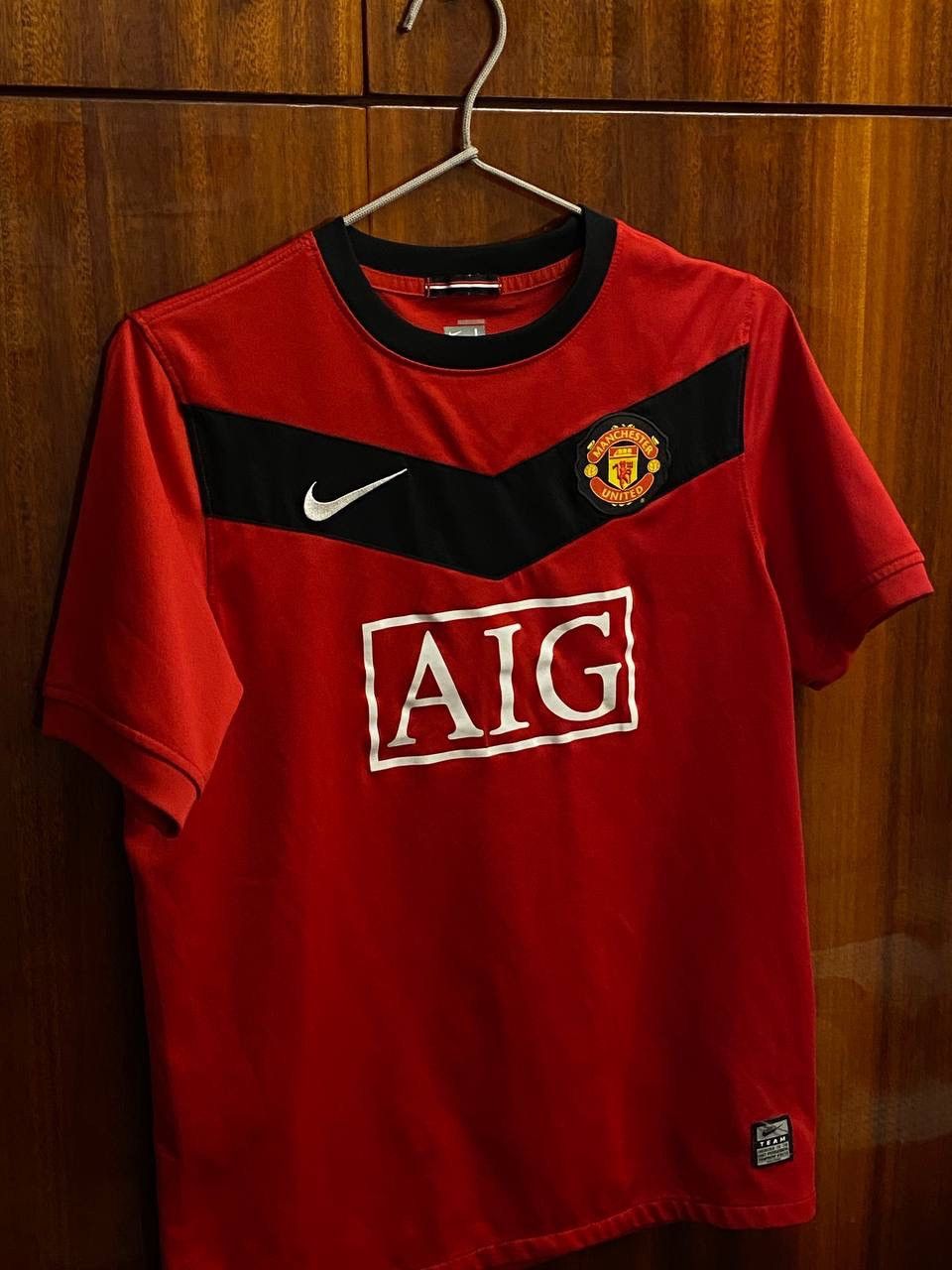 image of Nike Manchester United Soccer Football Jersey Signed Rooney in Red, Men's (Size Small)