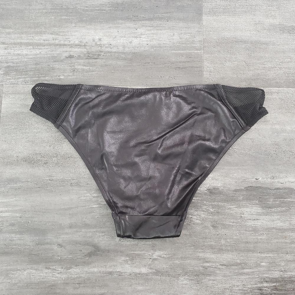 Asos Black Mesh Detailed ASOS Bikini Bottoms Size ONE SIZE - 2 Thumbnail