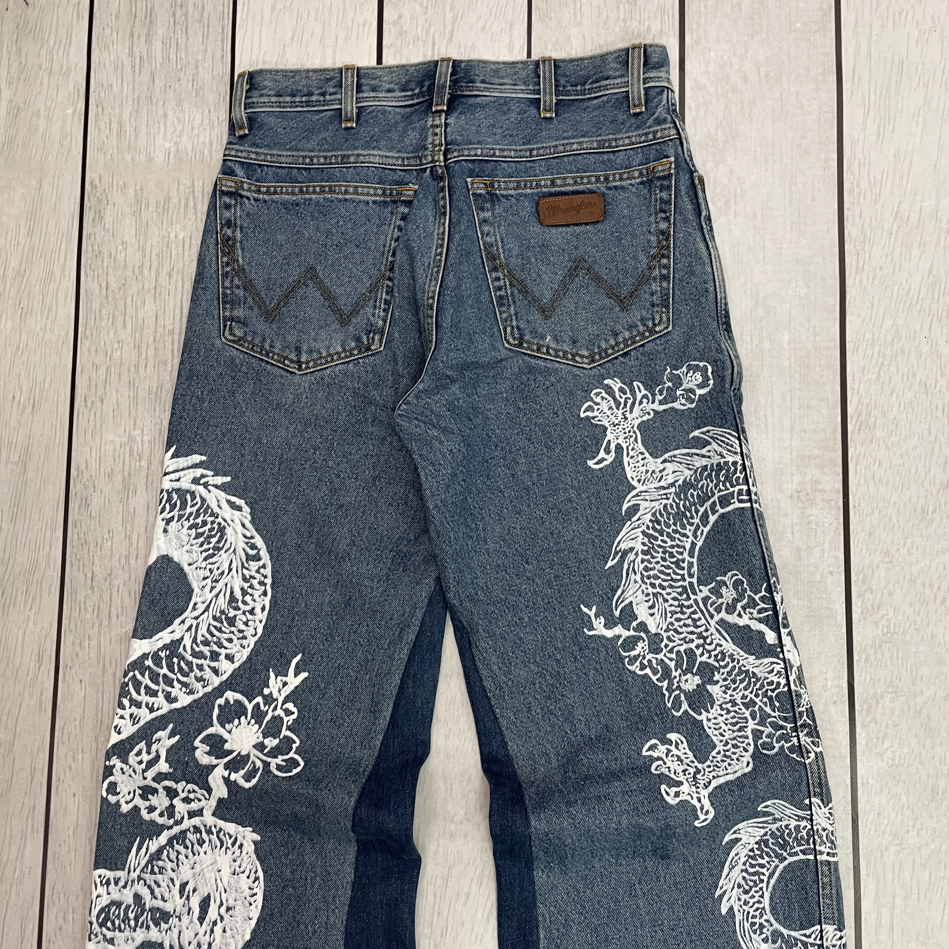 Wrangler Custom Wrangler baggy Jeans japanese style Y2K Alt 1of1 Size US 32 / EU 48 - 12 Thumbnail