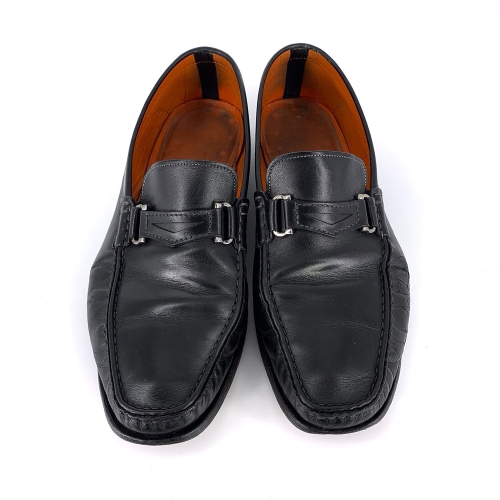 Santoni SANTONI Horse Bit Loafer Moccasin Black Leather 9 D Size US 9 / EU 42 - 3 Thumbnail