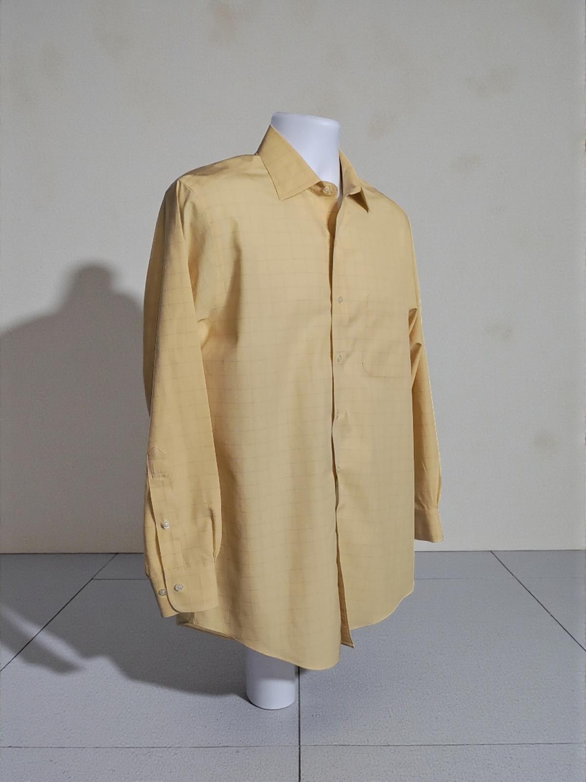 Brooks Brothers Brooks Brothers Men's Yellow Non-Iron All-Cotton Dress Shirt Size 38R - 4 Thumbnail