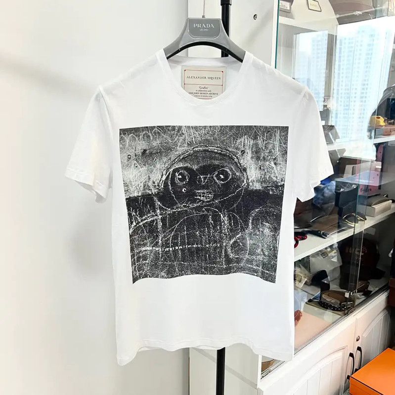 Alexander McQueen Alexander McQueen Summer Cotton Graphic T-Shirt 0089 Size US S / EU 44-46 / 1 - 1 Thumbnail