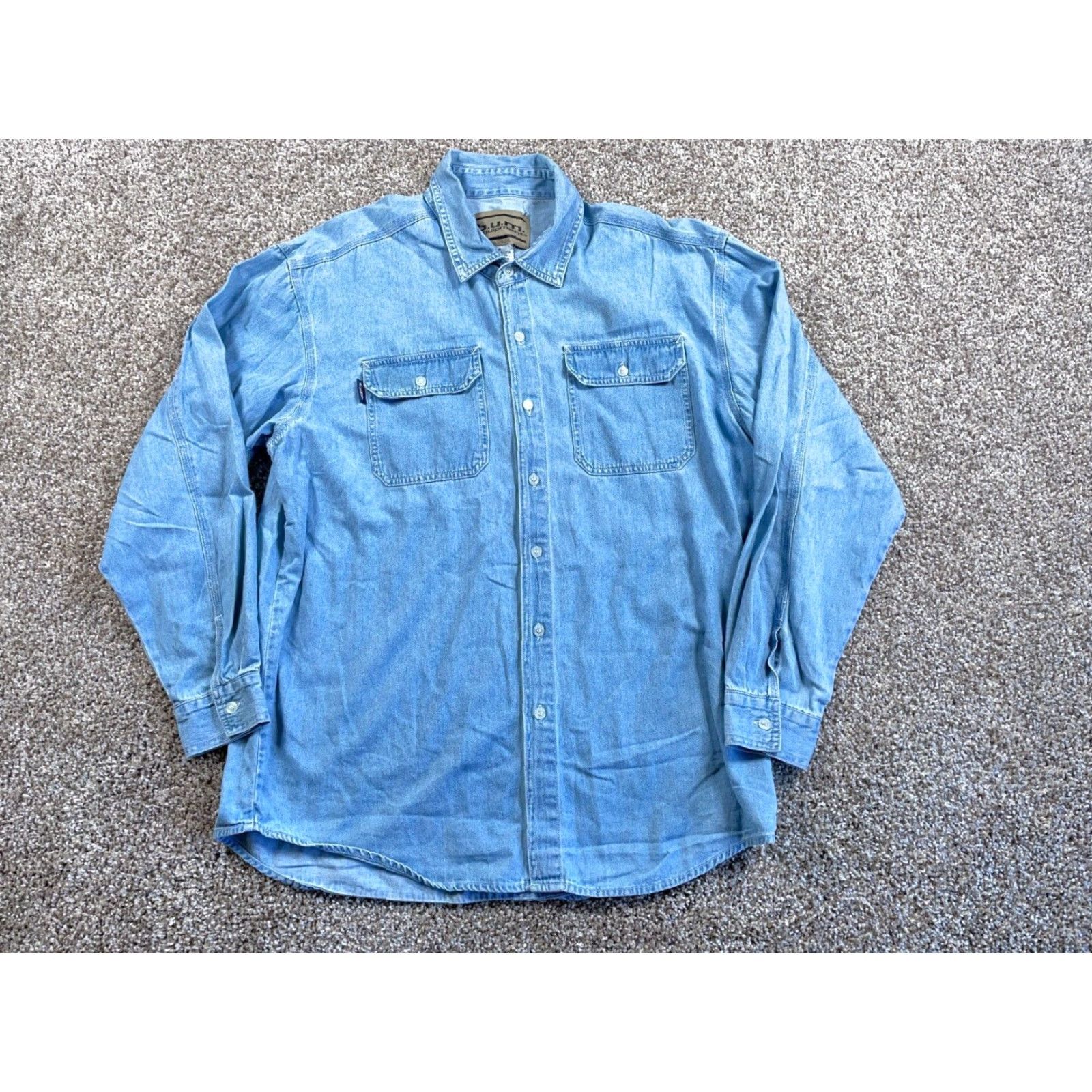 Vintage Vintage B.U.M. Equipment Oversized Denim Shirt Men’s Medium Blue Cotton Casual Workwear Retro 90s Size US M / EU 48-50 / 2 - 2 Thumbnail