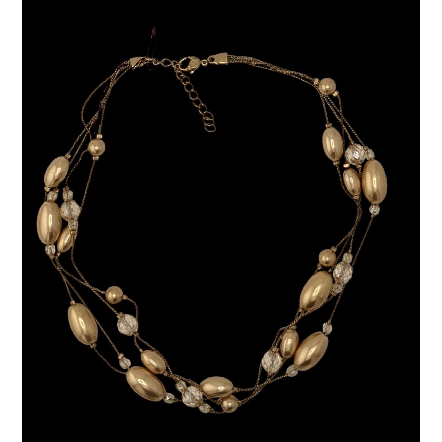 Monet Monet Glam "Carolyn" Layered Beaded Gold Tone Necklace Size ONE SIZE - 1 Thumbnail