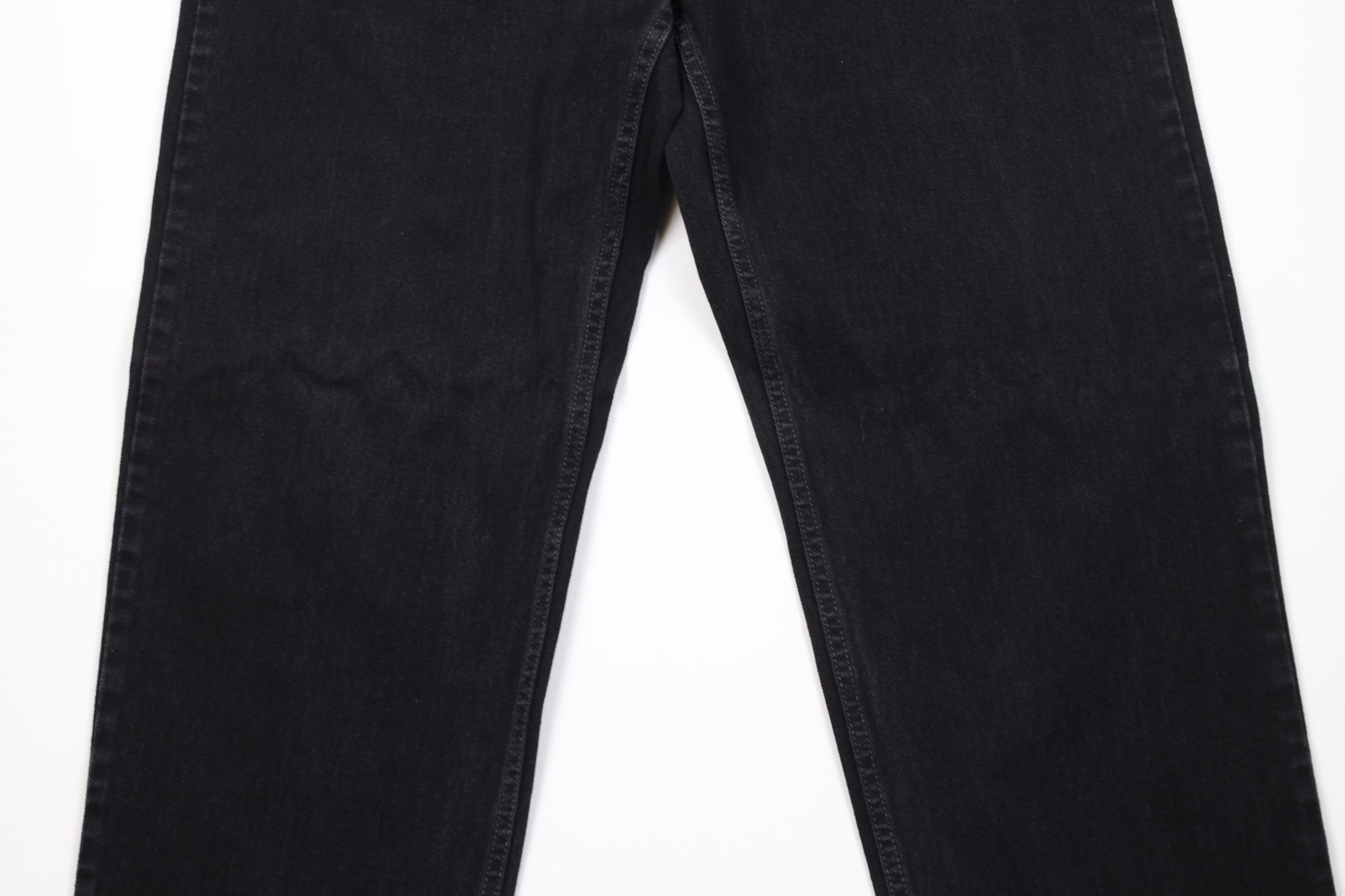 Levi's Vintage 90s Levis 550 Relaxed Tapered Leg Denim Jeans Black Size US 38 / EU 54 - 3 Thumbnail