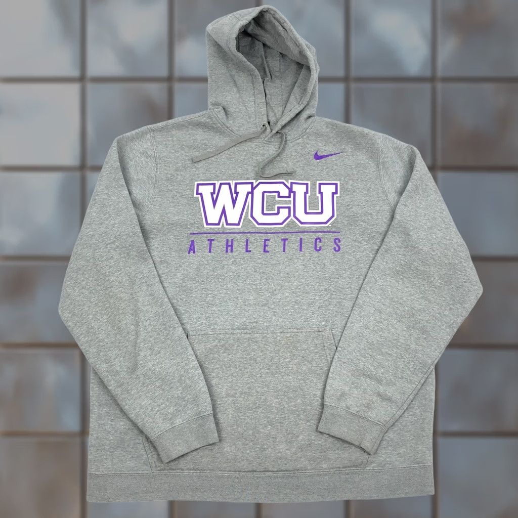 Nike Nike WCU Athletics Hoodie Men XL Gray Purple Pullover Hooded Sweatshirt Size US XL / EU 56 / 4 - 1 Thumbnail