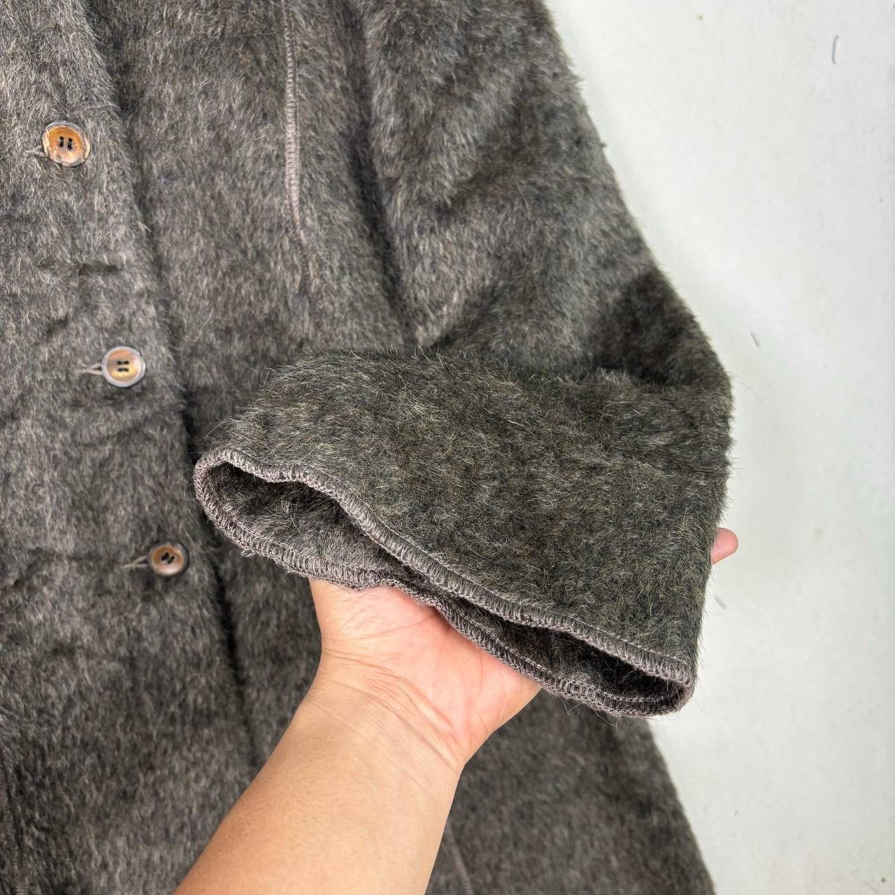 Beauty Beast Mariella Burani Vintage Faux Fur Wool Jacket Size US M / EU 48-50 / 2 - 6 Thumbnail