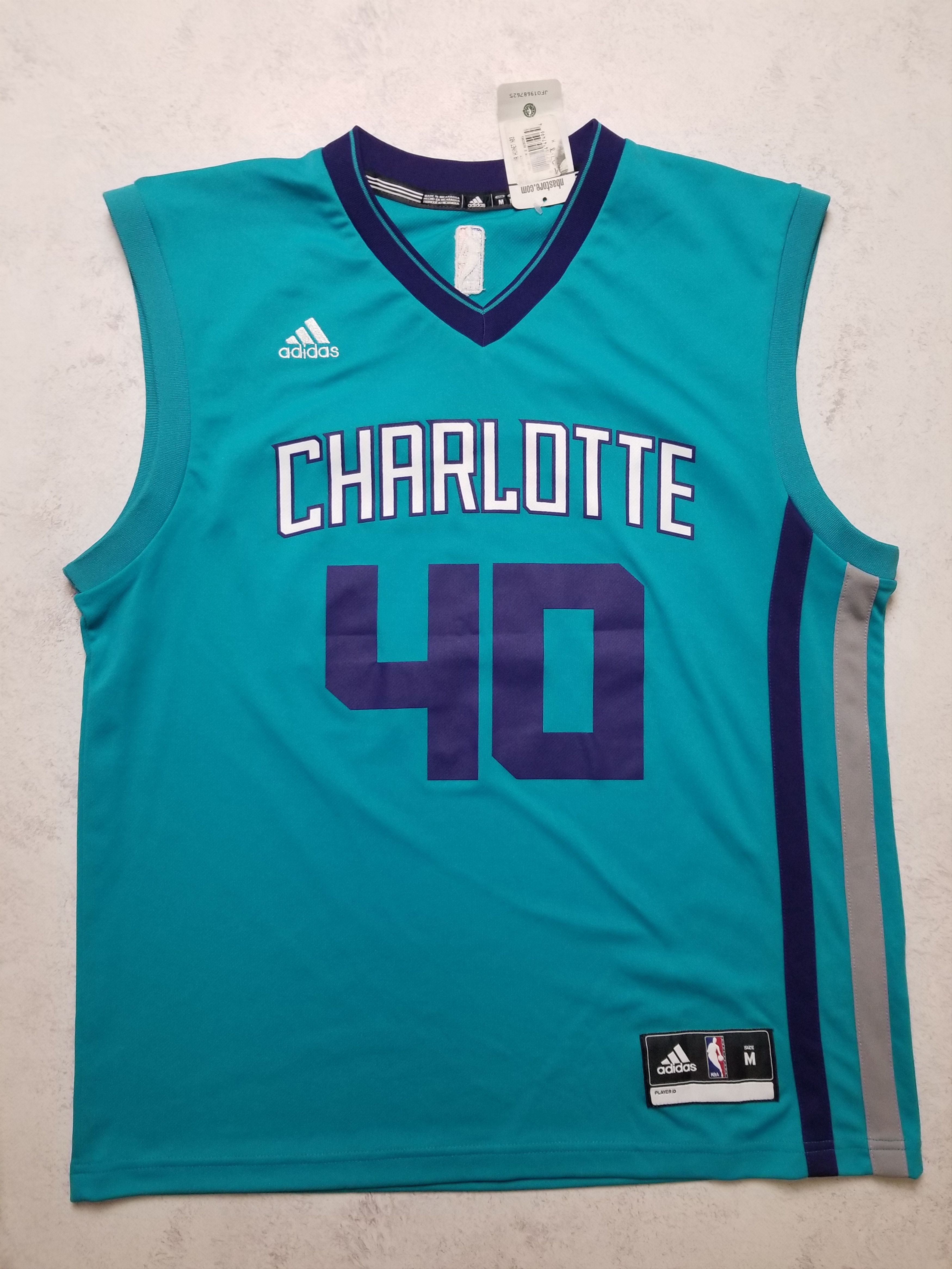 Adidas Charlotte Hornets #40 Zeller NBA Basketball Teal Jersey Size US M / EU 48-50 / 2 - 1 Thumbnail