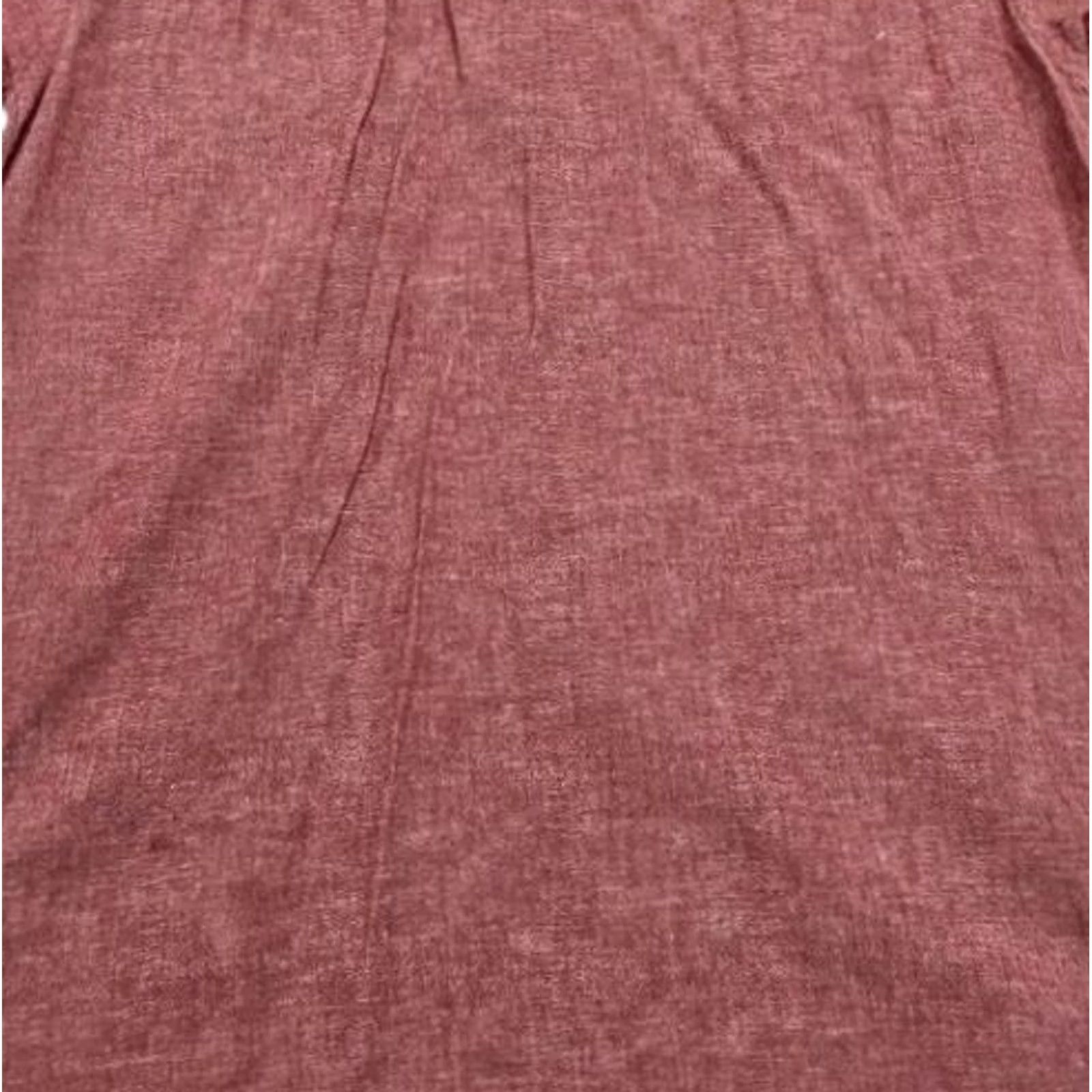 Vintage Samuel Windsor Linen/Cotton Shirt Mens L Heathered Red Short Sleeve Button Down Size US L / EU 52-54 / 3 - 7 Thumbnail