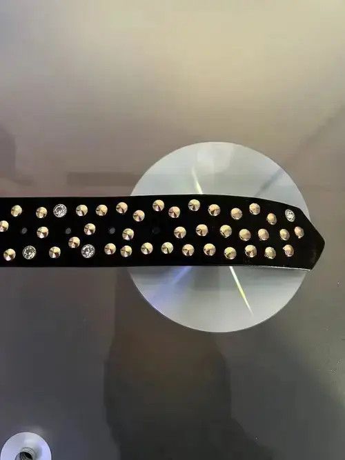Other Rhinestone Gold Buckle Belt Size ONE SIZE - 4 Thumbnail