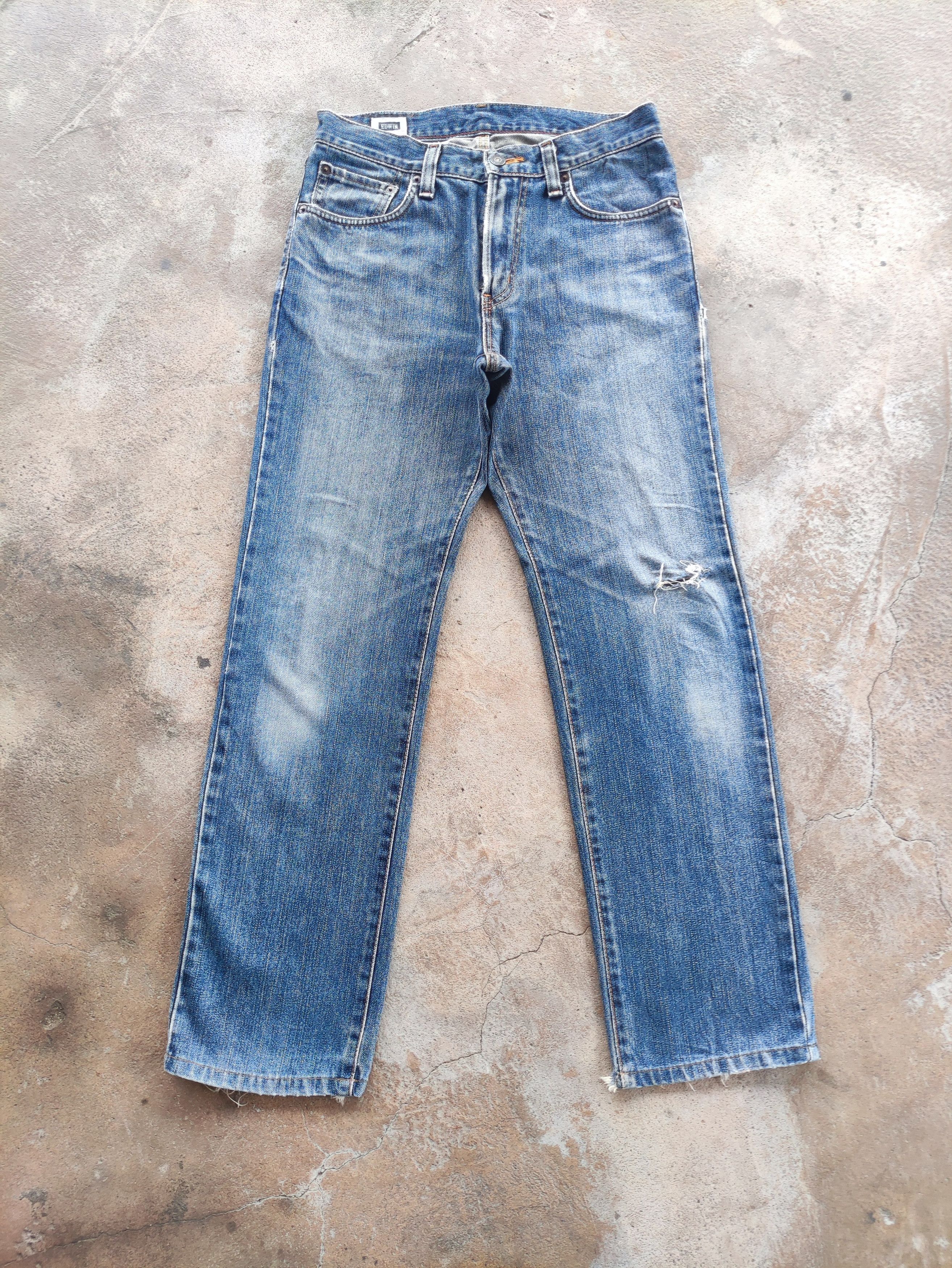 Edwin Vintage Edwin Brand Distressed Faded Denim Pants Size US 31 - 1 Thumbnail