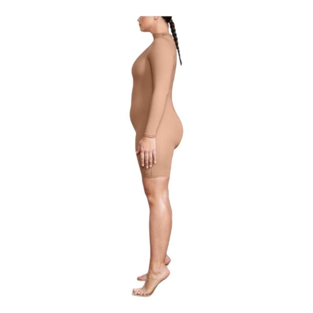 Designer CT338 SKIMS NWT LONG SLEEVE MID THIGH ONESIE SIENNA LG Size 36" / US 14 / IT 50 - 2 Thumbnail