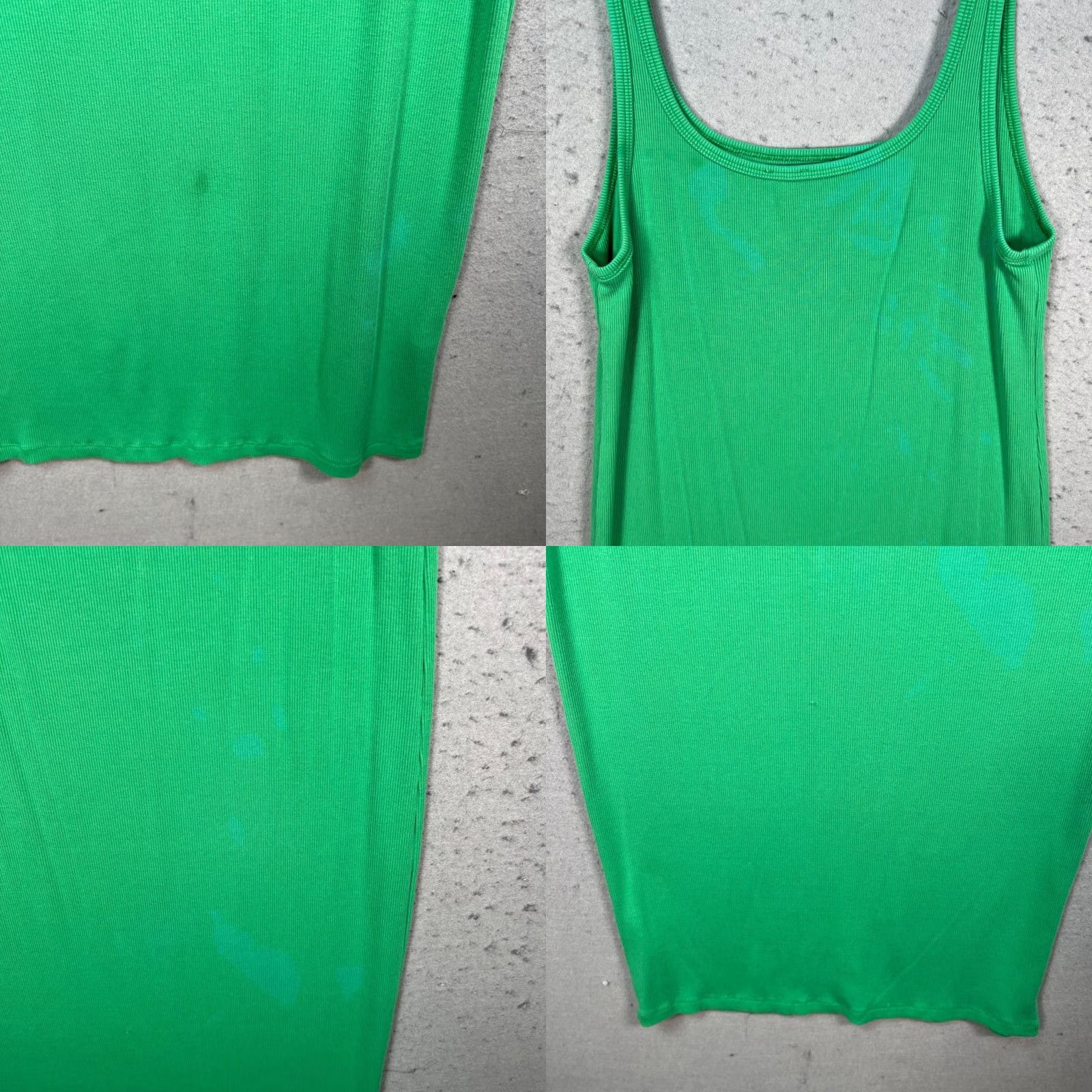 Vintage Wilfred Free Womens Tank Dress L Green Midi Sleeveless Tencel Blend Modal Ribbed Casual Spring Summer Dress Size L / US 10 / IT 46 - 8 Thumbnail