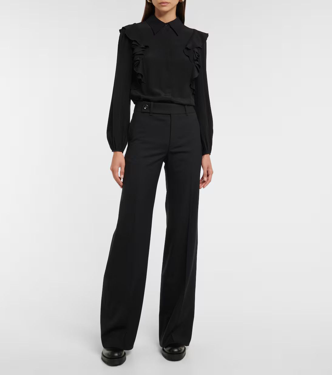 Chloe o1y0825 Casual Pant in Black Size 30" / US 8 / IT 44 - 2 Thumbnail