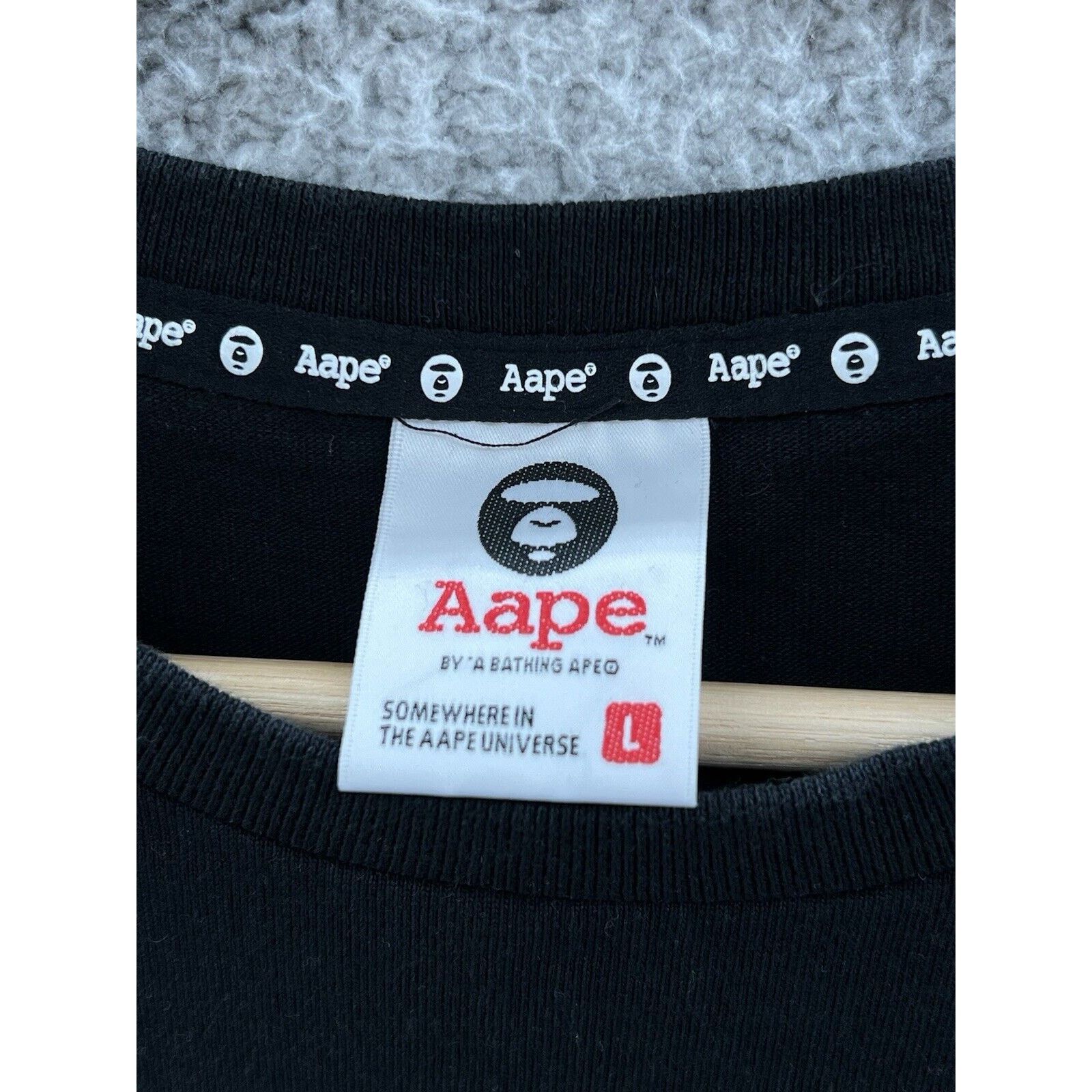 Bape Aape By A Bathing Ape Black Pocket Tee T-Shirt Size Large Size US L / EU 52-54 / 3 - 3 Thumbnail