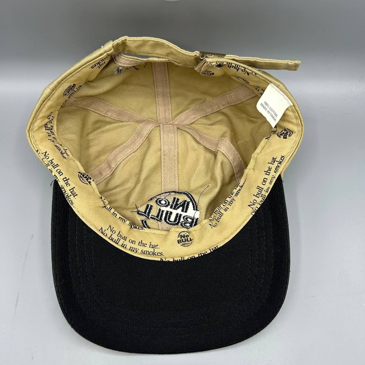 Other Winston No Bull Hat Men Beige Black Strap Back Cap Cotton Size ONE SIZE - 2 Thumbnail