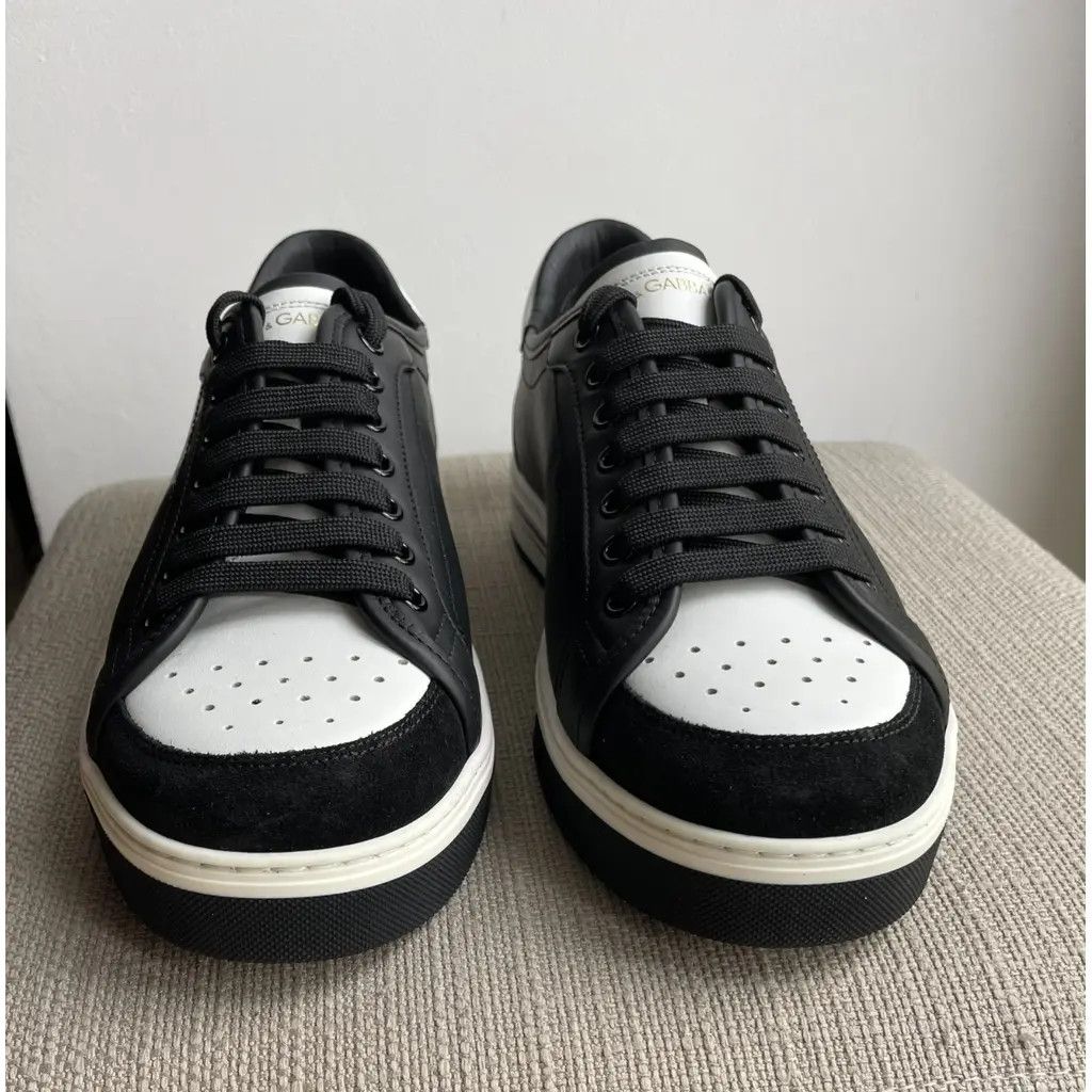 Dolce & Gabbana o1y0125 Logo Low-Top Sneakers in Black/White Size US 6 / EU 39 - 3 Thumbnail