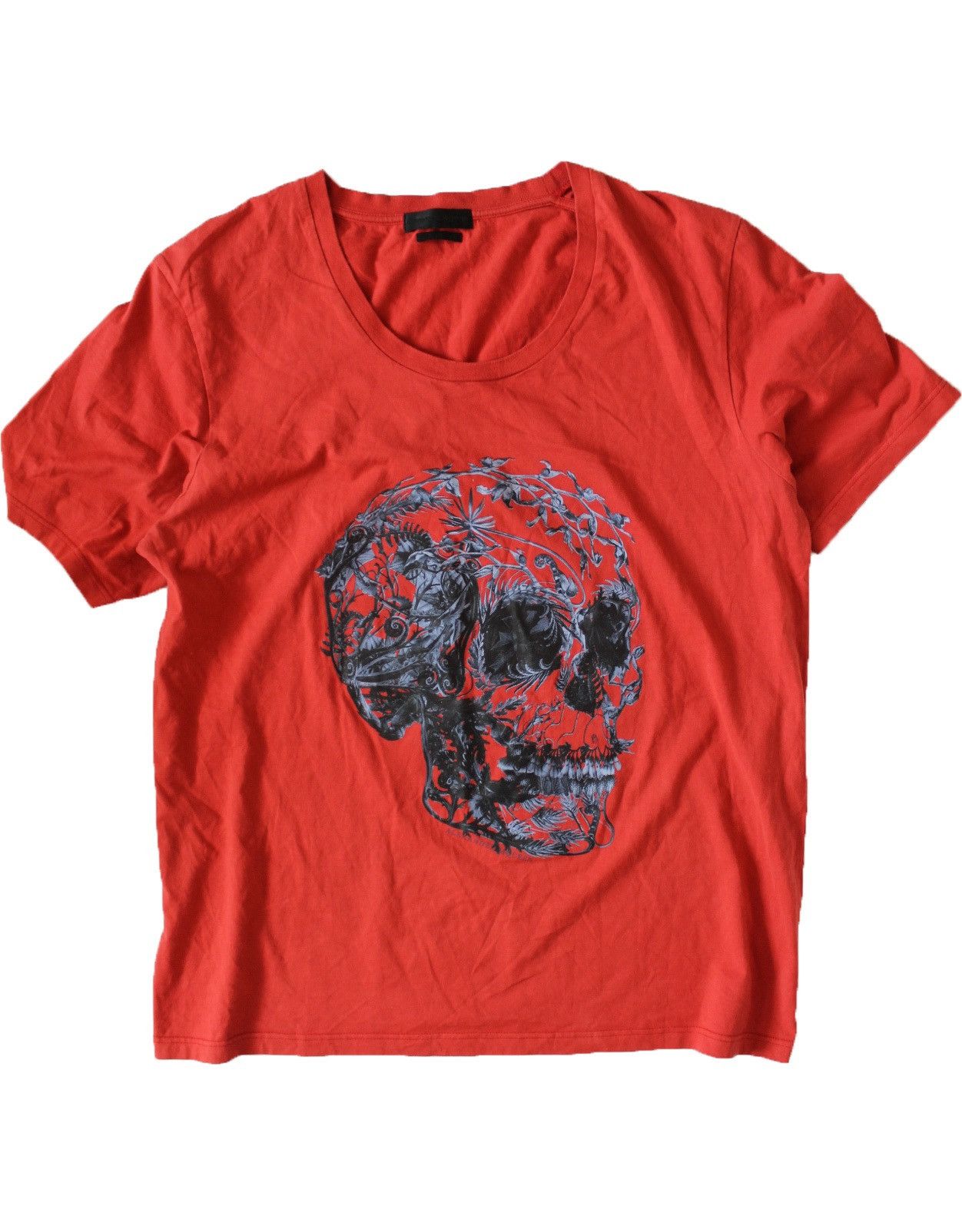 Print Mcqueen Skulls Vintage Alexander McQueen Skull Logo Print T