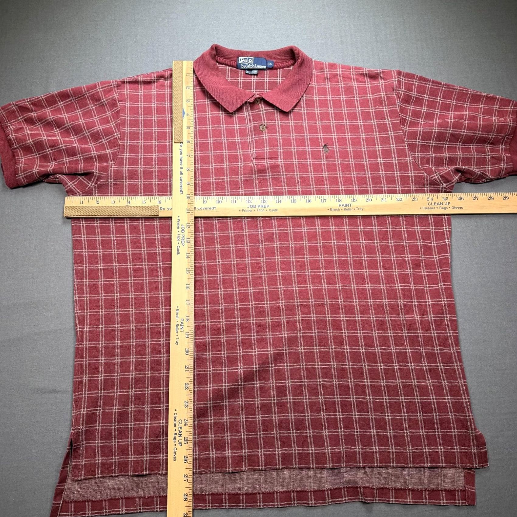 Polo Ralph Lauren Polo Ralph Lauren Polo Shirt Mens 2XL Red Plaid Cotton Knit Short Sleeve Size US XXL / EU 58 / 5 - 3 Thumbnail