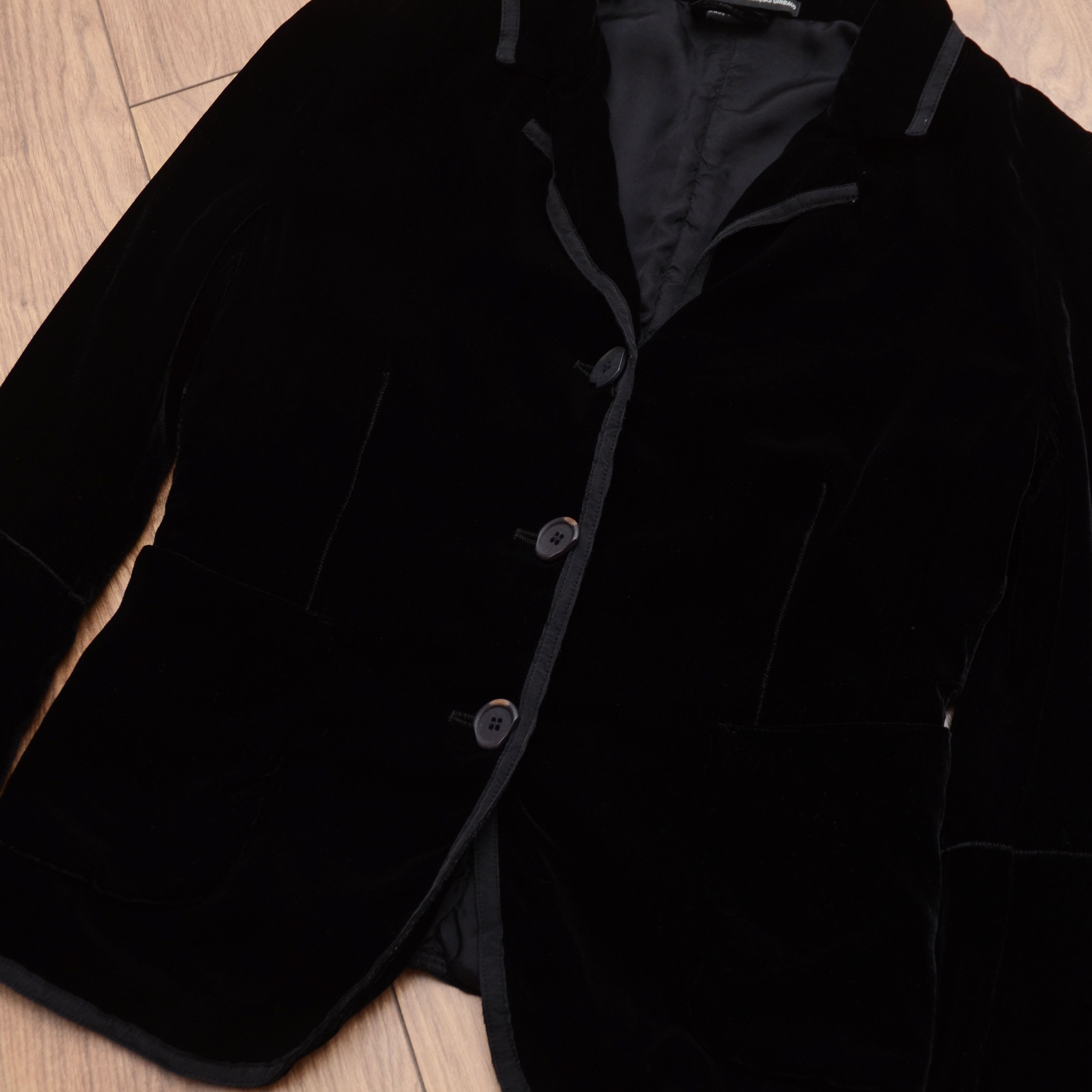 Marithe + Francois Girbaud Rare Marithé François Girbaud Black Silk Velvet Blazer Size S / US 4 / IT 40 - 6 Thumbnail