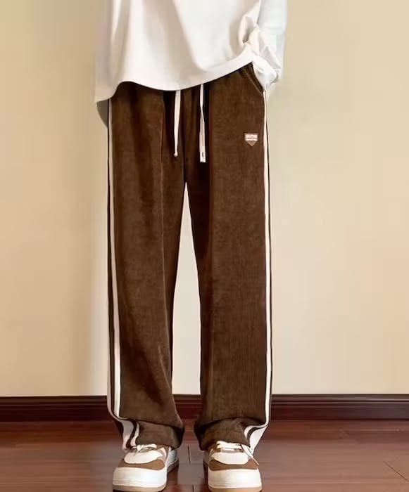 Japanese Brand Brown Color Baggy Striped Sweatpants Size US 32 / EU 48 - 6 Thumbnail