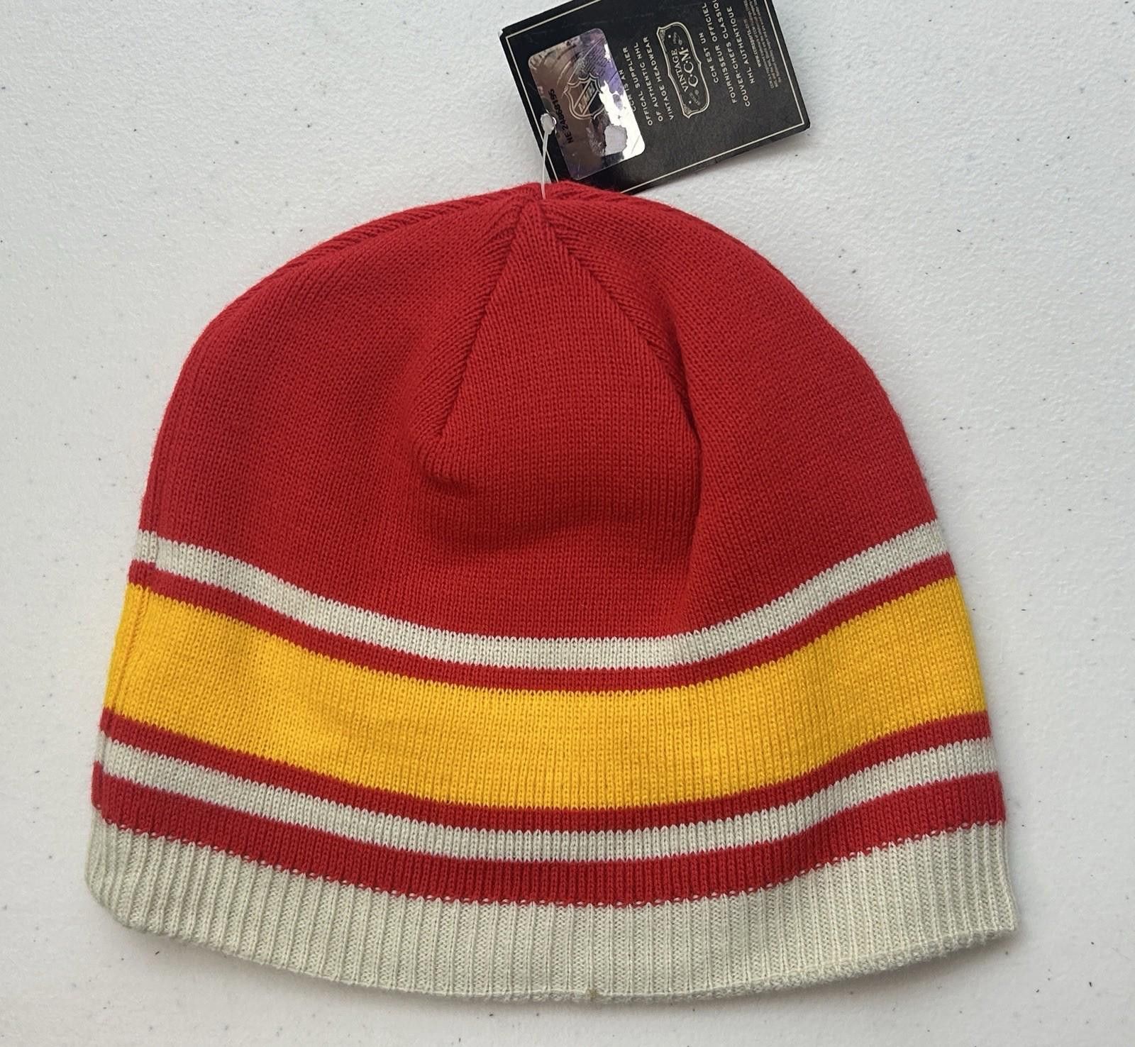 Ccm CCM Hockey Calgary Flames Hat Beanie NHL Unisex NWT Size ONE SIZE - 2 Thumbnail