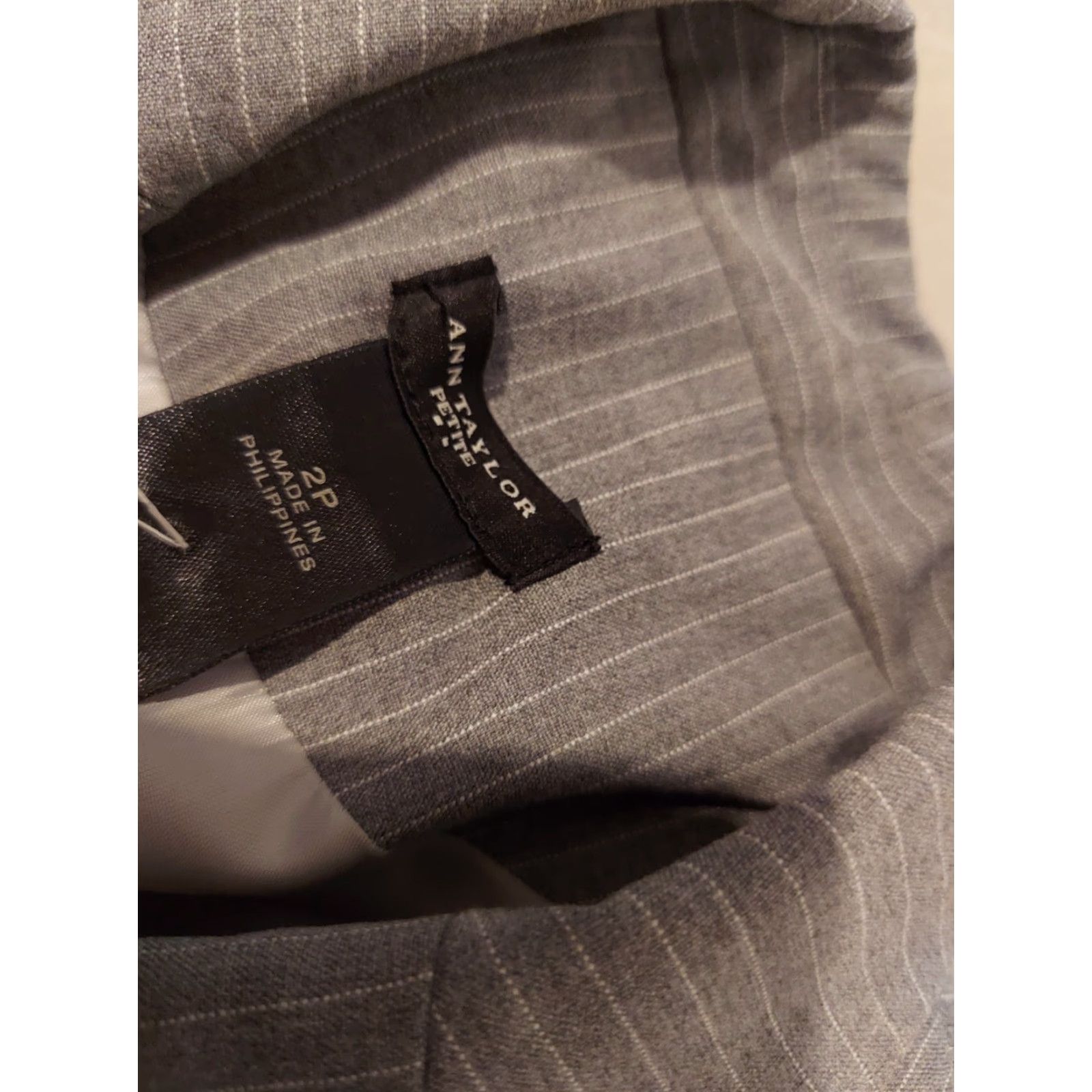 Ann Taylor Ann Taylor Womens Blazer 2P Petite Gray Jacket Size XS / US 0-2 / IT 36-38 - 4 Thumbnail