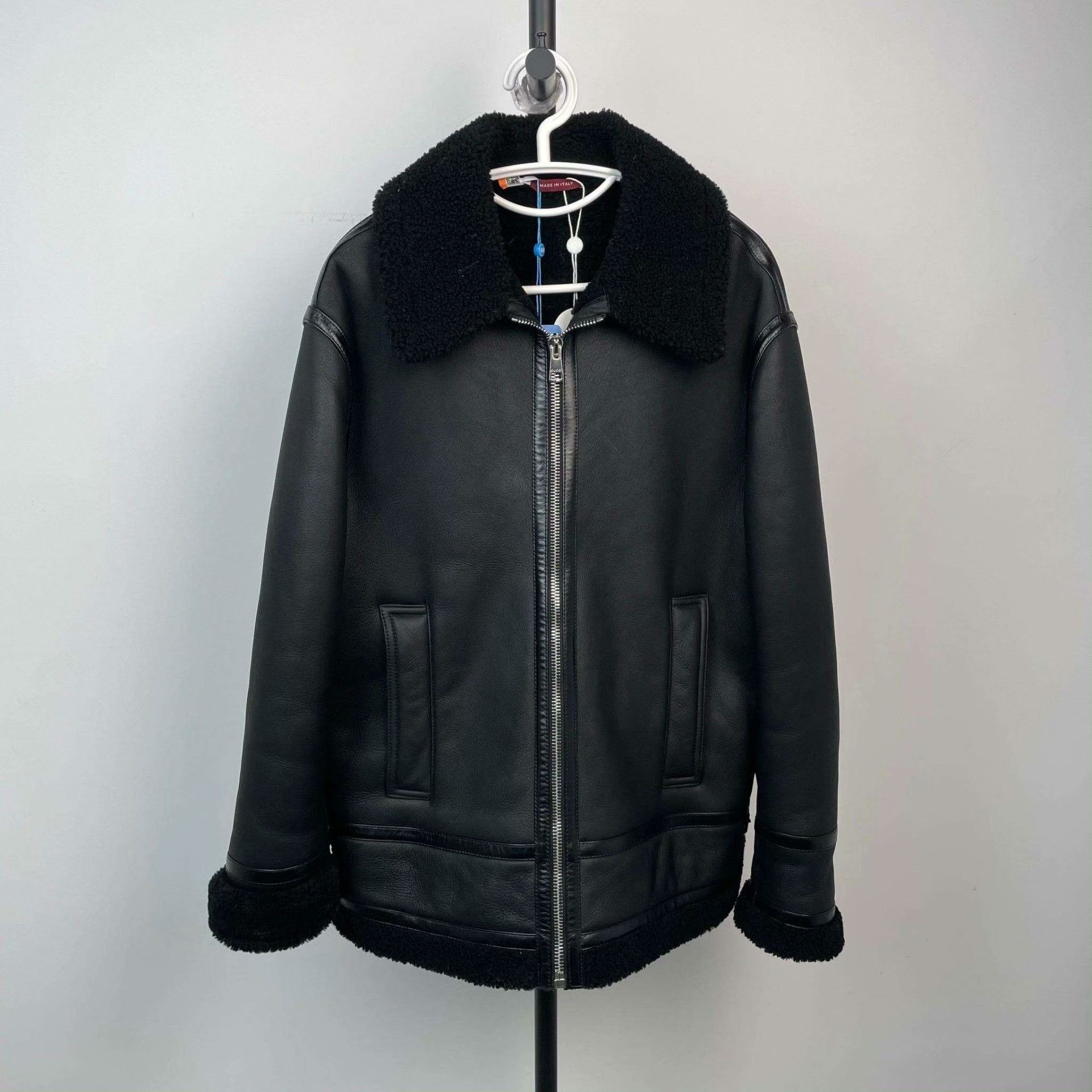 Gucci Gucci Black Leather Jacket 44 Men Size US L / EU 52-54 / 3 - 1 Thumbnail