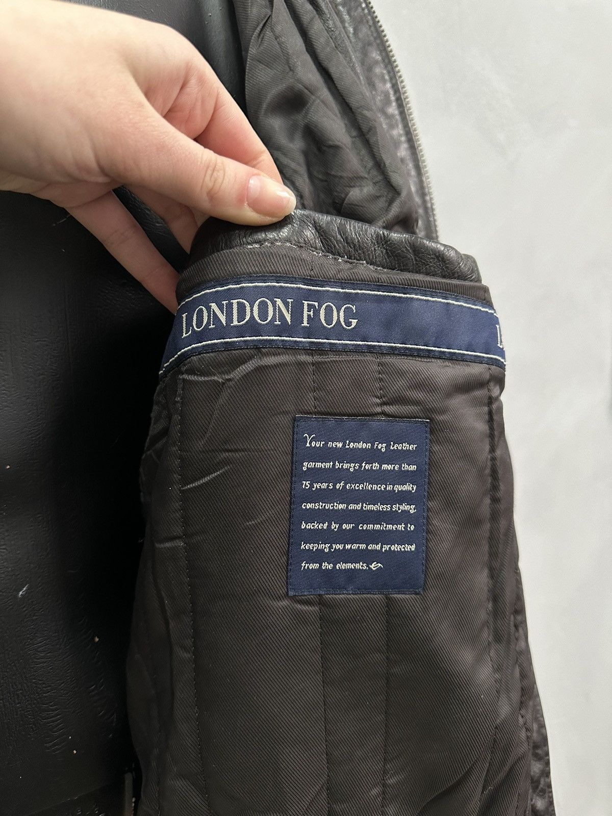 London Fog Vintage Leather Jacket Faded DISTRESSED Diesel Y2k Avirex Size US S / EU 44-46 / 1 - 10 Thumbnail