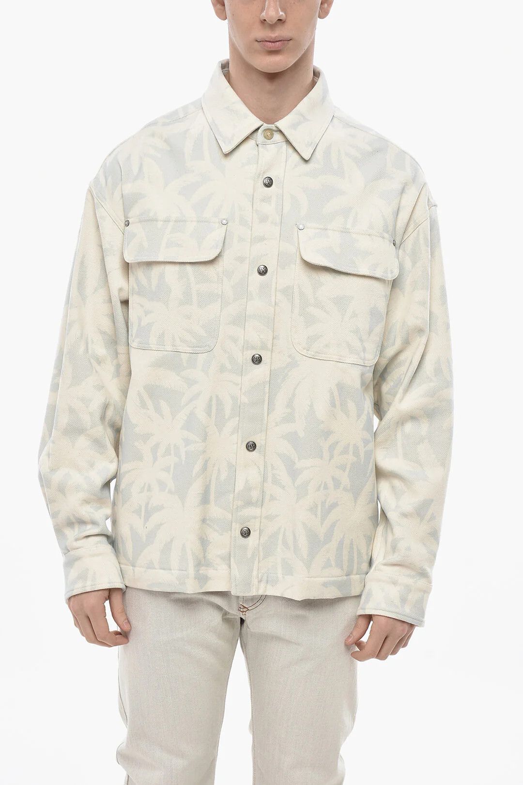 og1mm0326 Cotton Cloth Overshirt in Grey