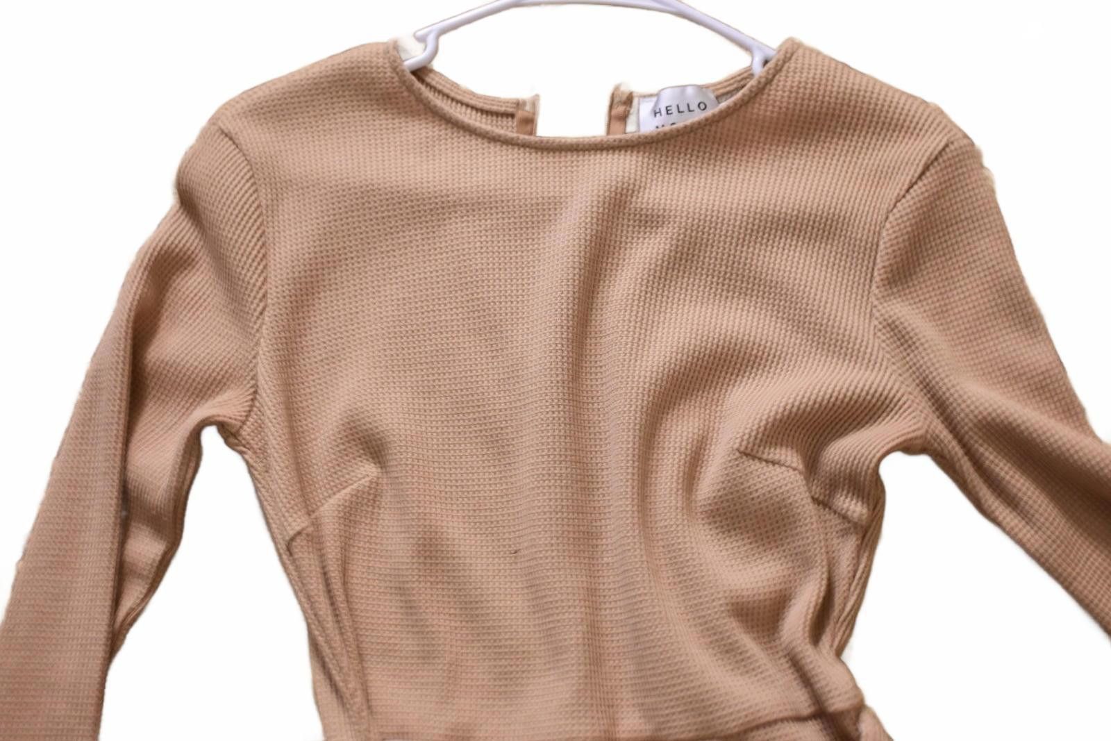 Other Hello Molly Beige Long Sleeve Wrap Dress with Flared Cuffs S Size S / US 4 / IT 40 - 7 Thumbnail