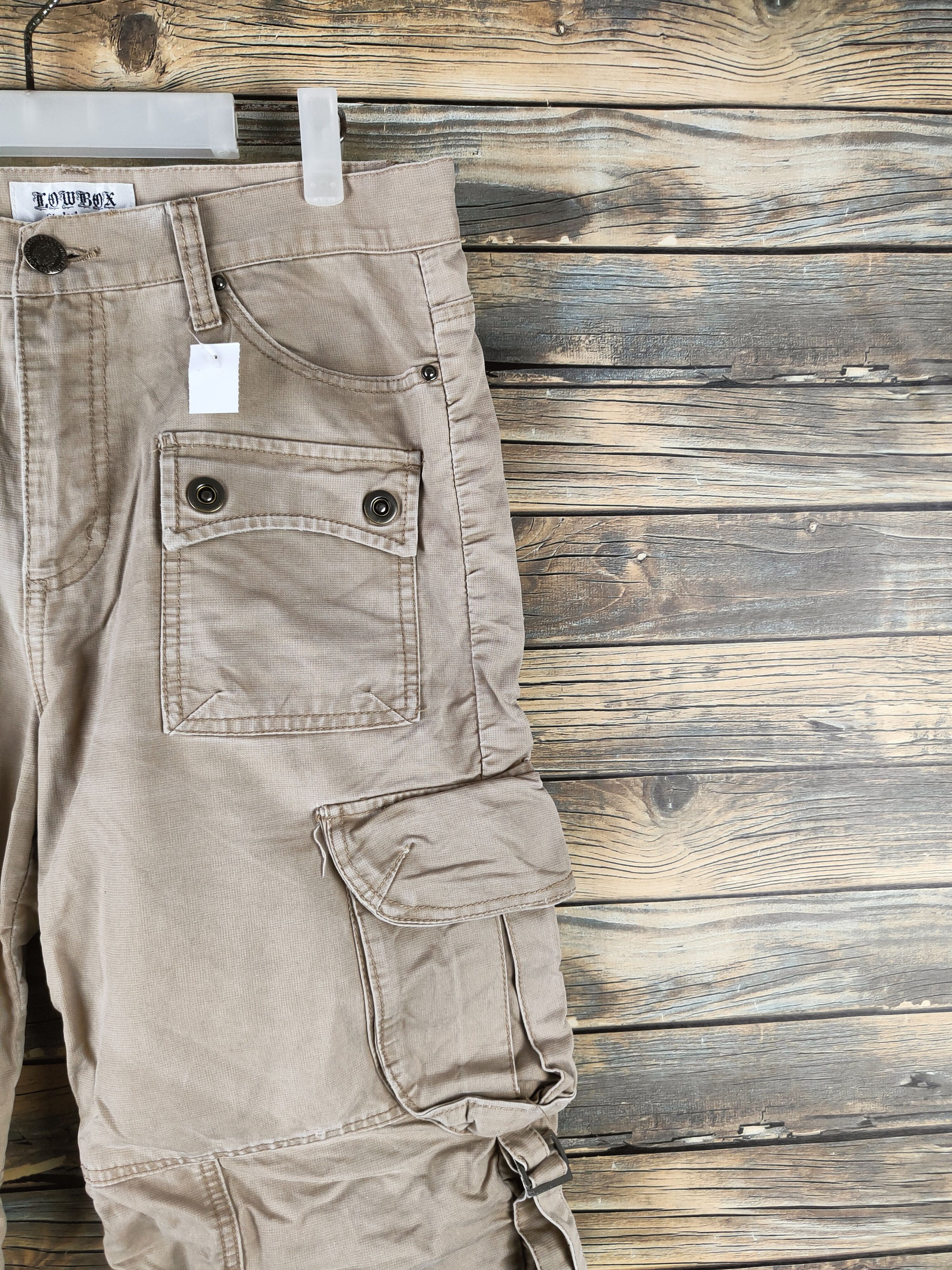 LOWBOX DL Lowbox Beige Multipocket Cargo Pants #46-398 Size US 32 / EU 48 - 5 Thumbnail
