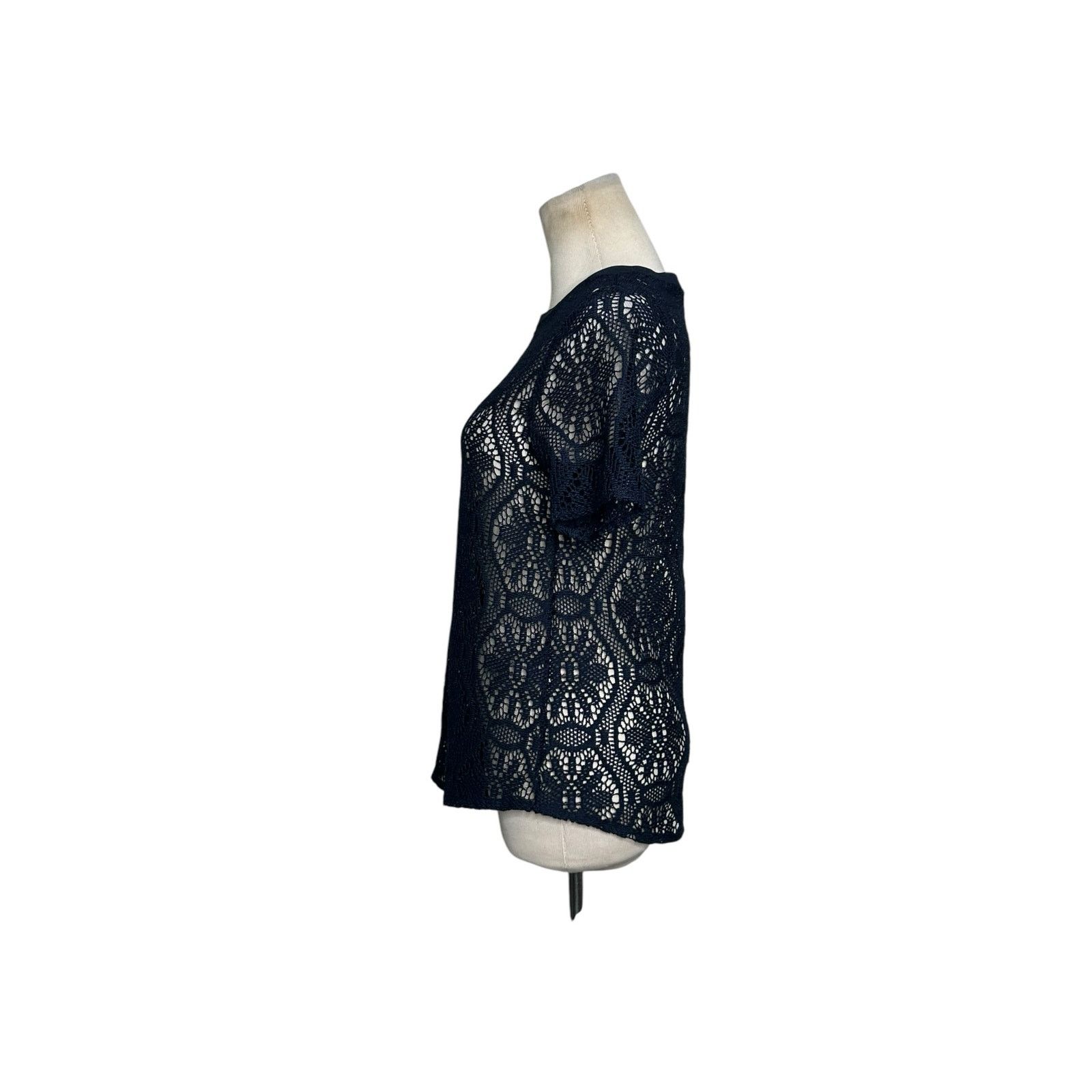 Banana Republic Banana Republic blue crochet short sleeves top size XS Size XS / US 0-2 / IT 36-38 - 7 Thumbnail