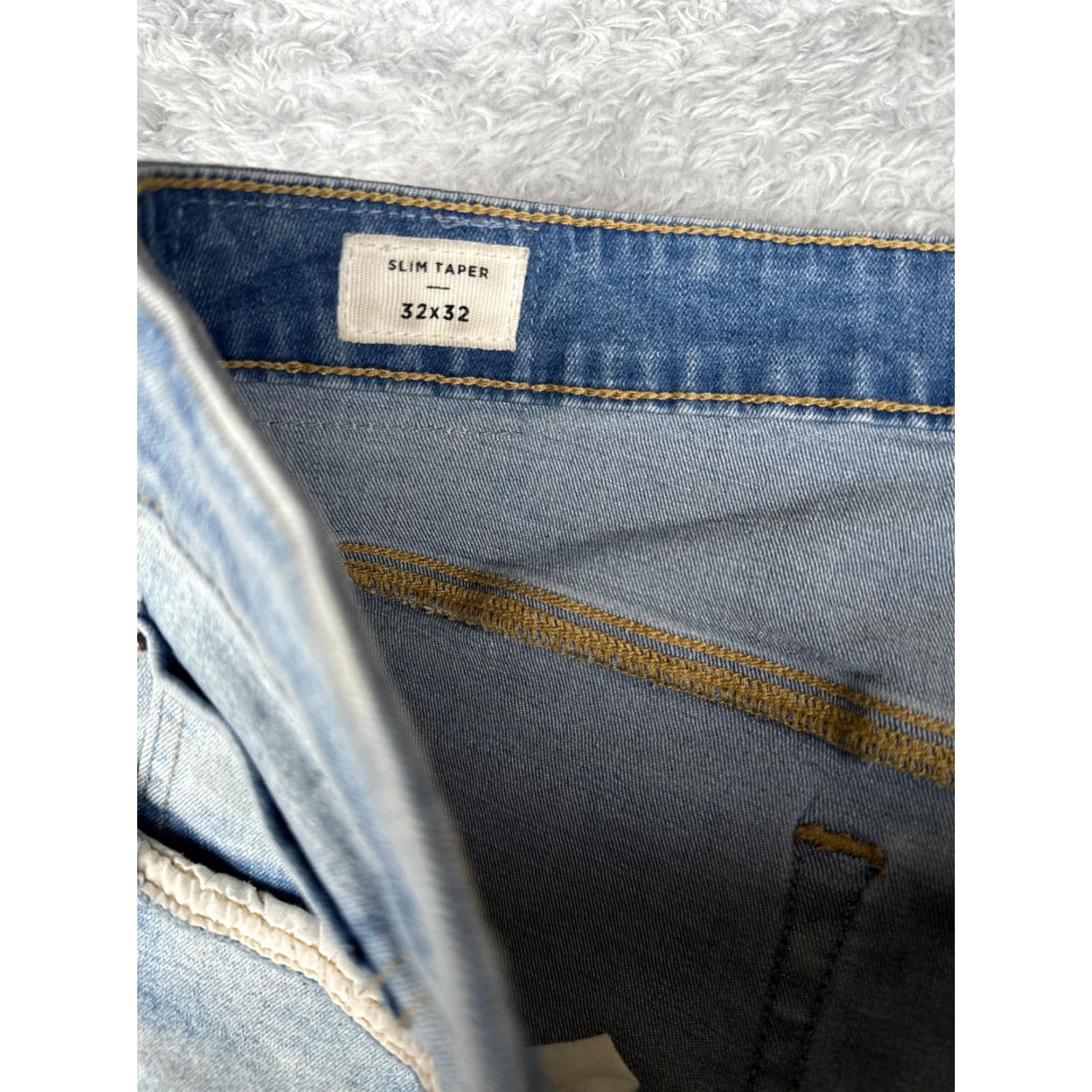 Pacsun PacSun Jeans Mens 32x32 Light Wash Blue Slim Taper Distressed Ripped Denim Faded Jeans City Grunge Men Size US 32 / EU 48 - 7 Thumbnail