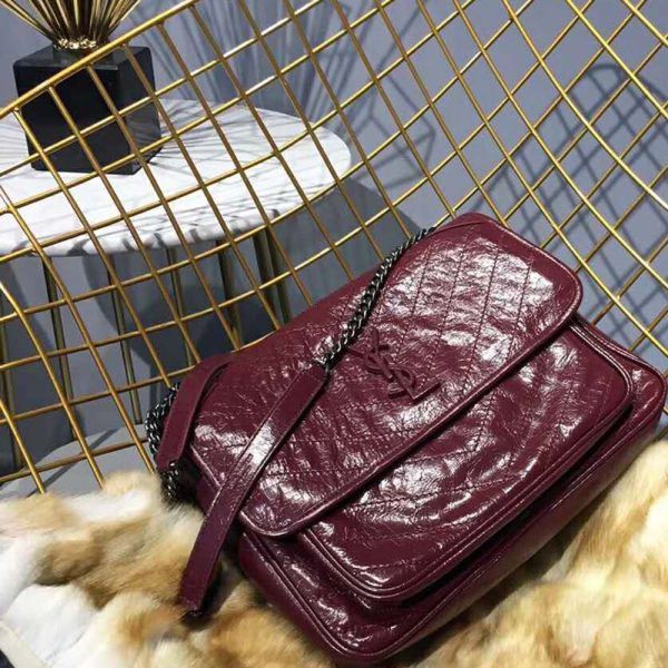 Saint Laurent Paris o1s1wg110924 Size: OS / Niki Large Leather Bag in Maroon Size ONE SIZE - 2 Thumbnail