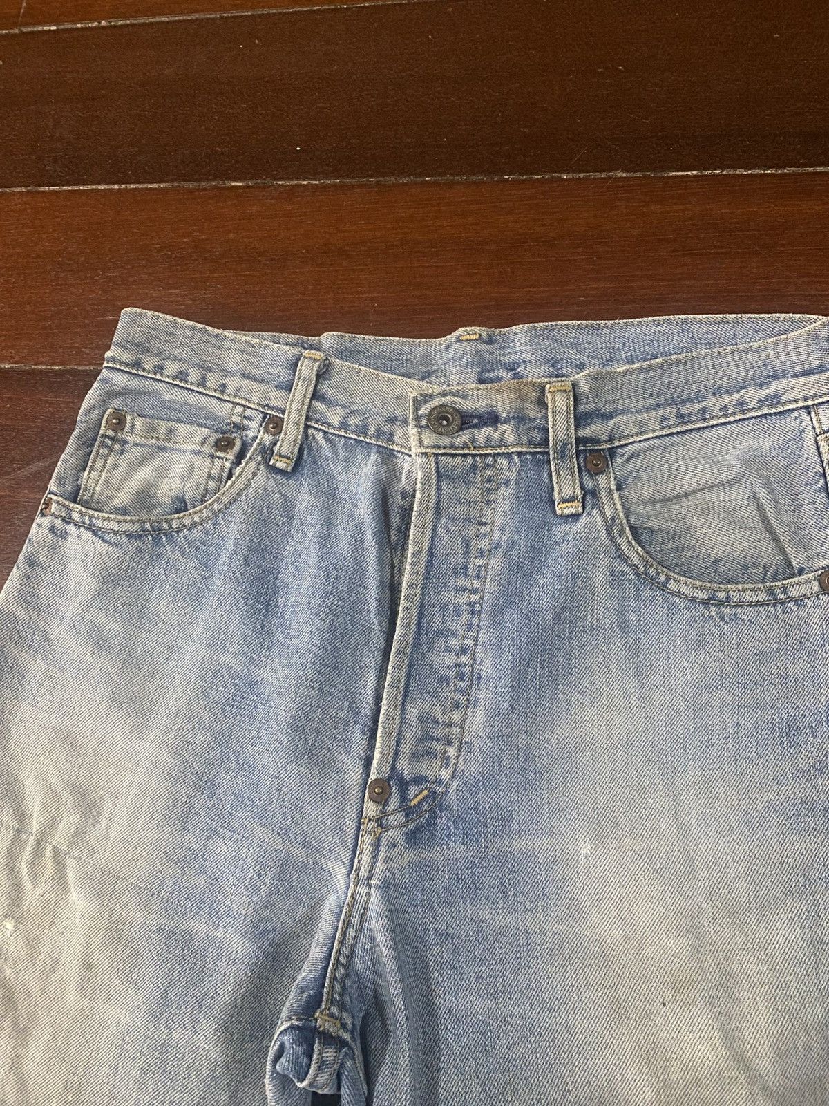 Levi's Vintage Clothing Vintage Levi’s Big E 702 XX Selvedge Distressed Repair Jeans Size US 31 - 6 Thumbnail