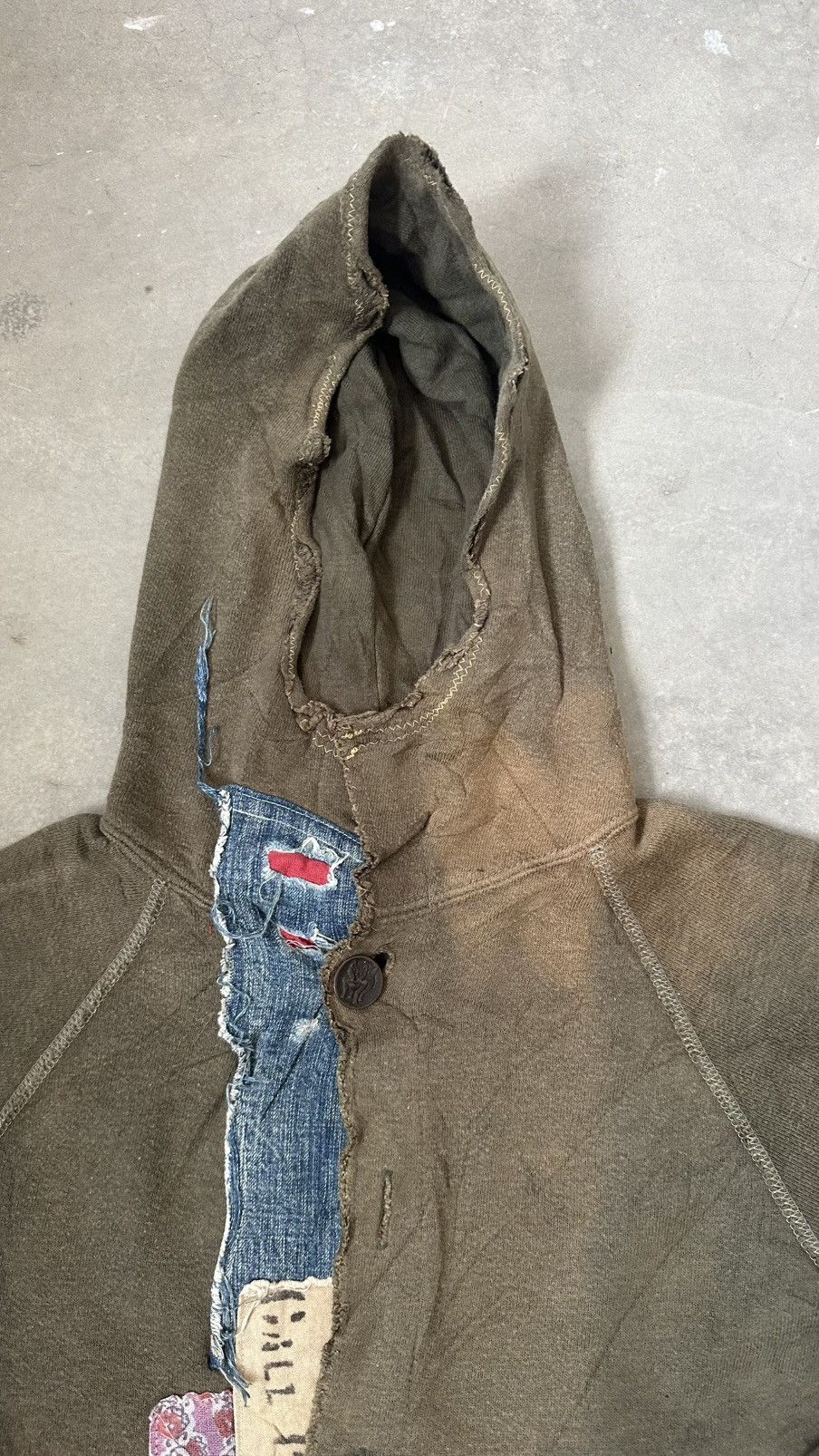 N.Hoolywood VINTAGE GO TO HOLLYWOOD BUTTON PATCHOWRK ARMY HOODIE Size US S / EU 44-46 / 1 - 5 Thumbnail