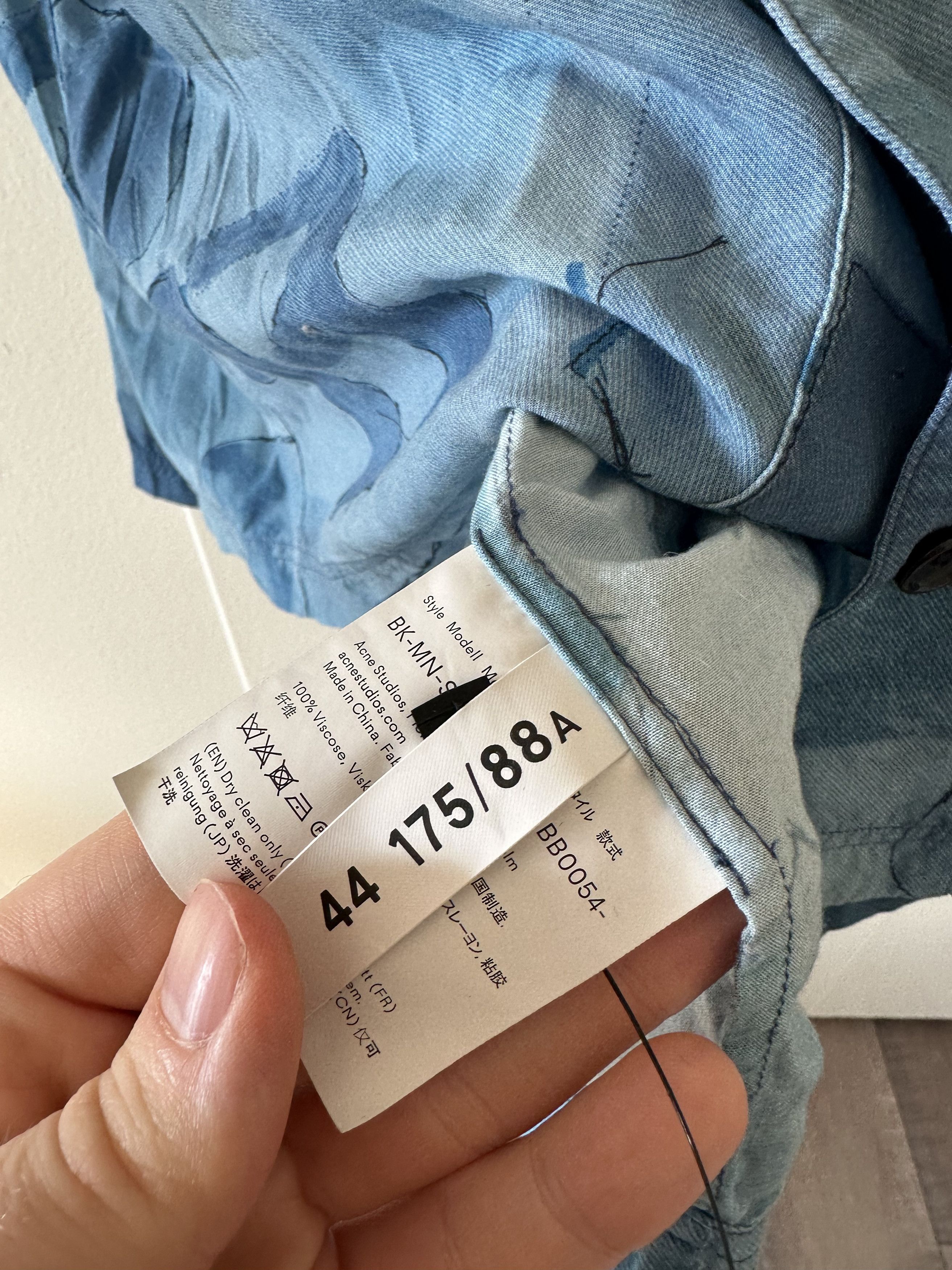Acne Studios Acne Studios Bla Konst Abstract Pattern Camp Collar Shirt Size US M / EU 48-50 / 2 - 4 Thumbnail