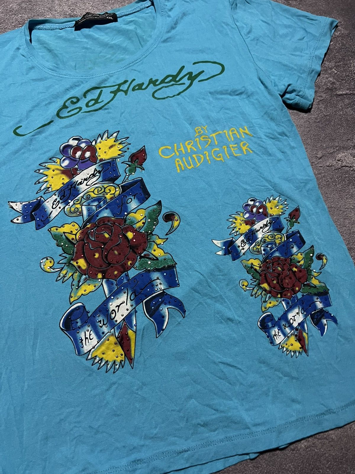 Ed Hardy Ed Hardy Vintage Logo Tee Streetwear Avant-Garde Size L / US 10 / IT 46 - 2 Thumbnail